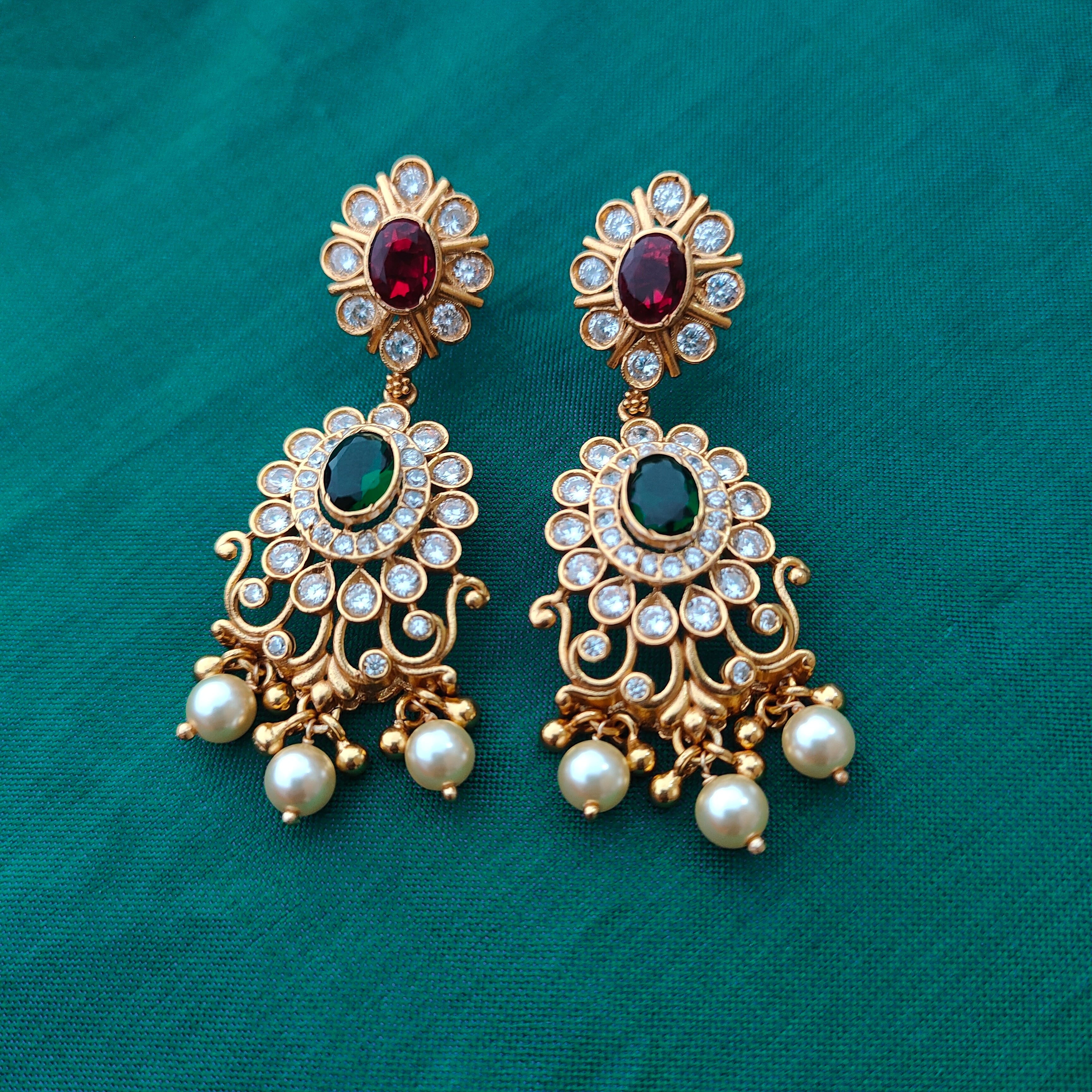 925 Silver Necklace with Earring-1349