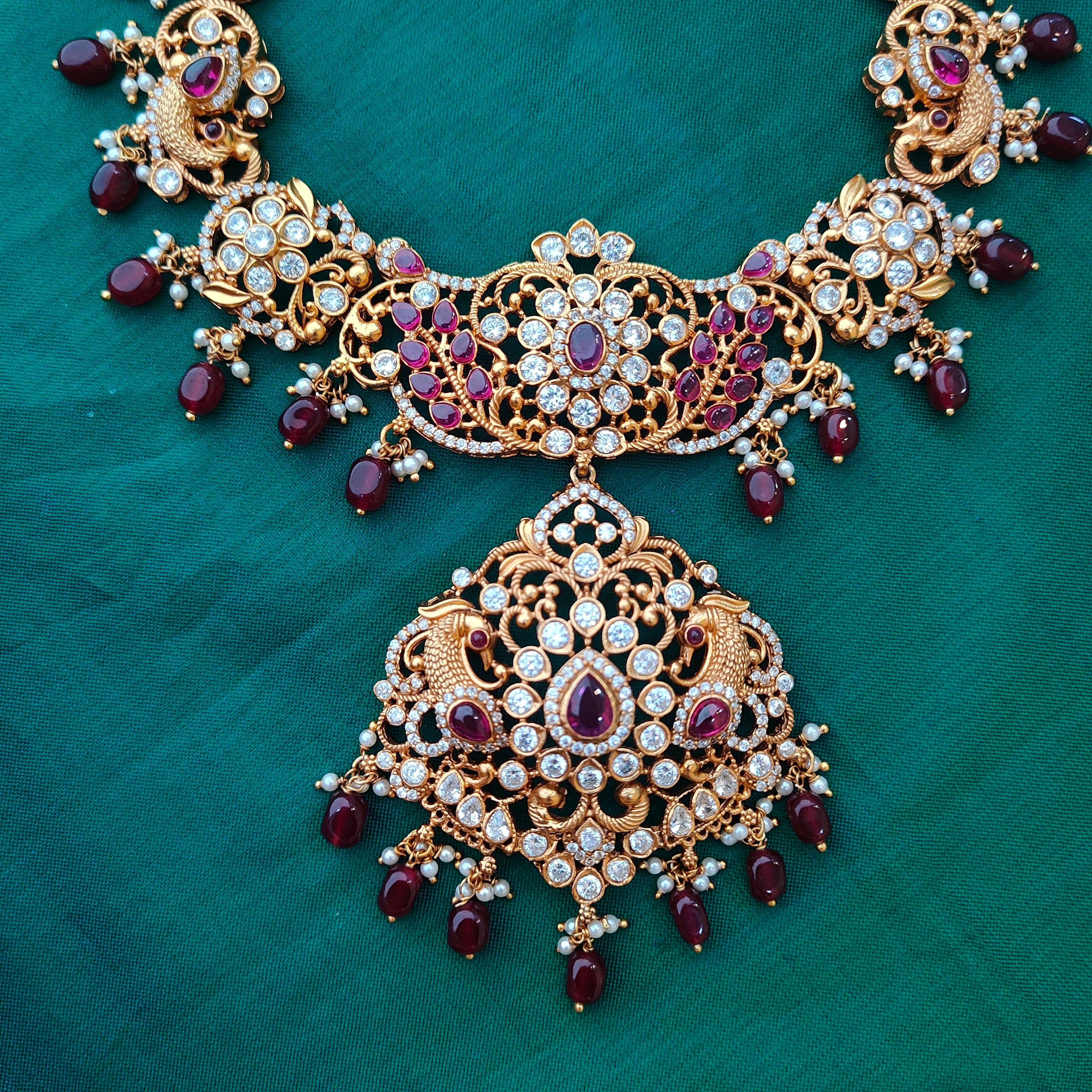 925 Silver Necklace with Earring-1350