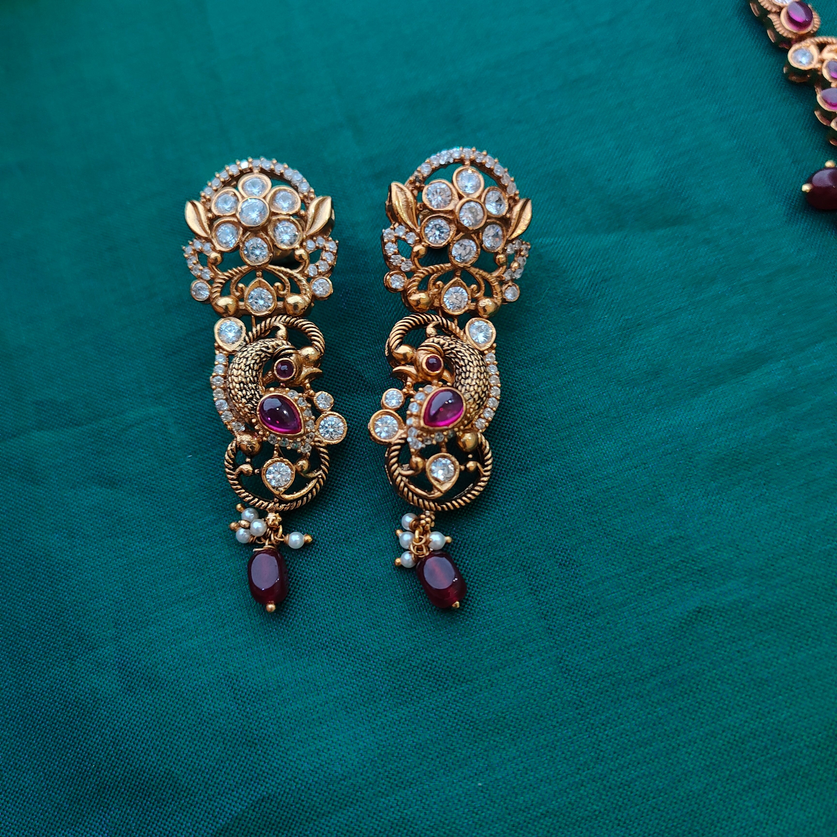 925 Silver Necklace with Earring-1350