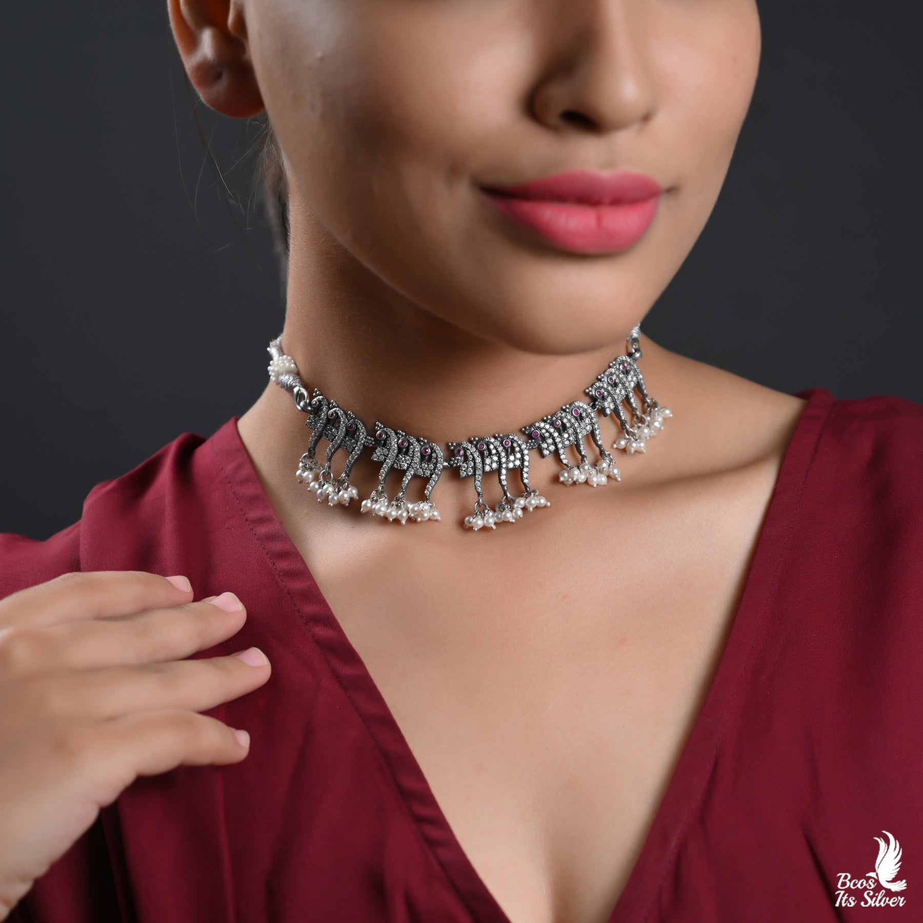 OXIDIZED CHOKER - 4428