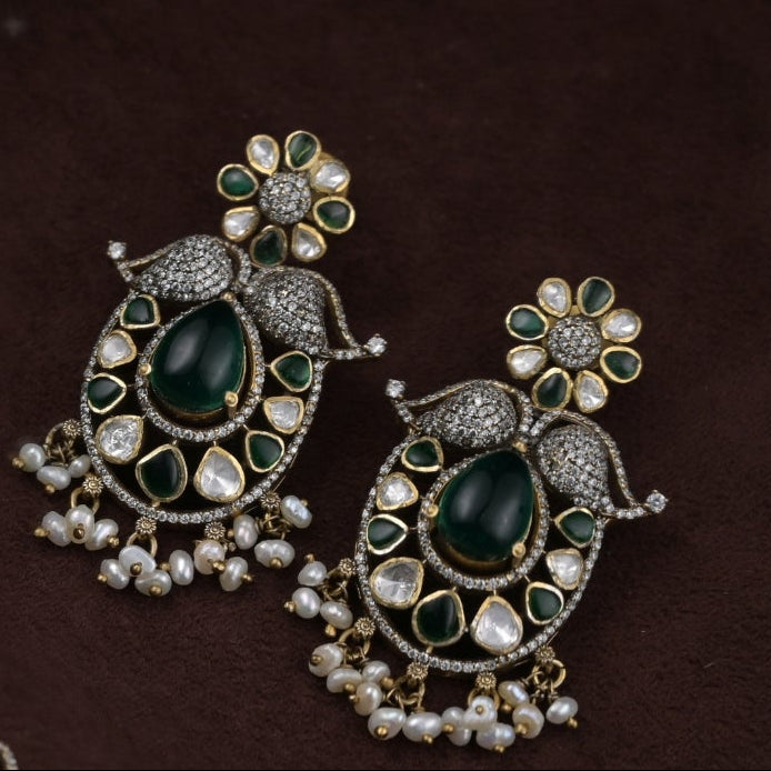 925 Silver Victorian Earring Only — 8281