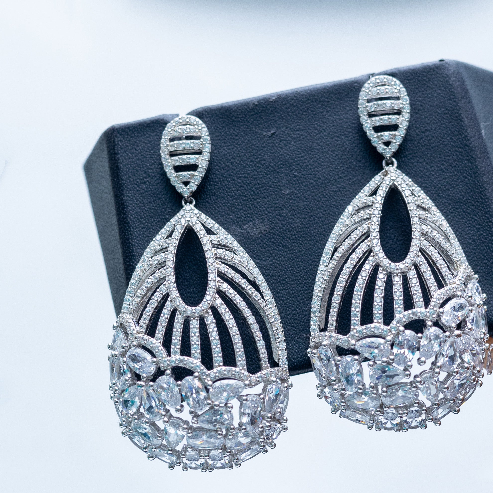 Pure 925 Silver Chandbali Earring - 0514
