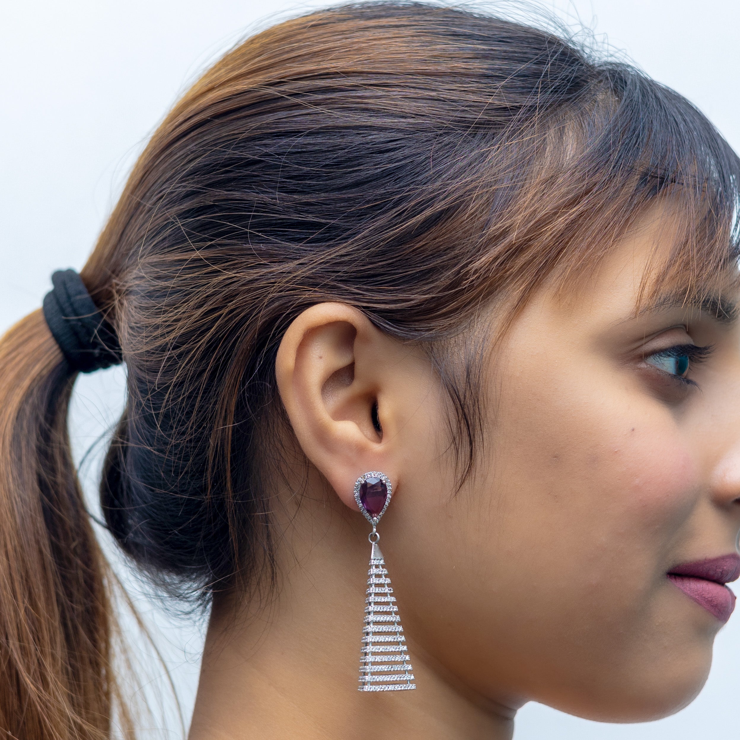 Pure 925 Silver Earring - 9118