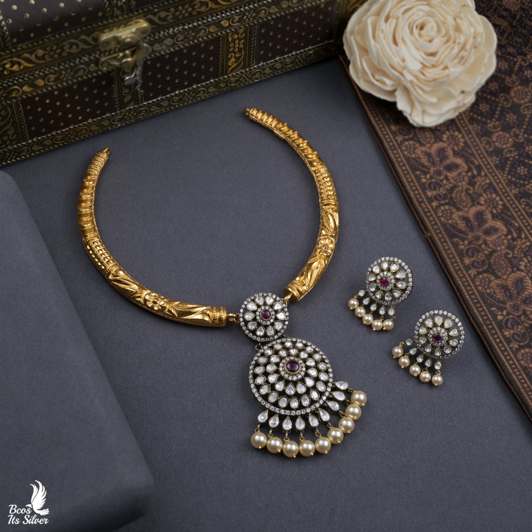 Pure 925 Silver Kante Neckpiece - 5591