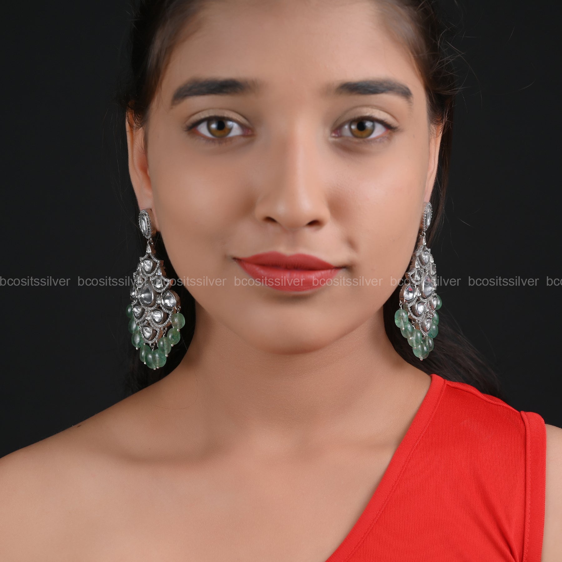 Pure 925 Silver Oxidized Candbali - 6417