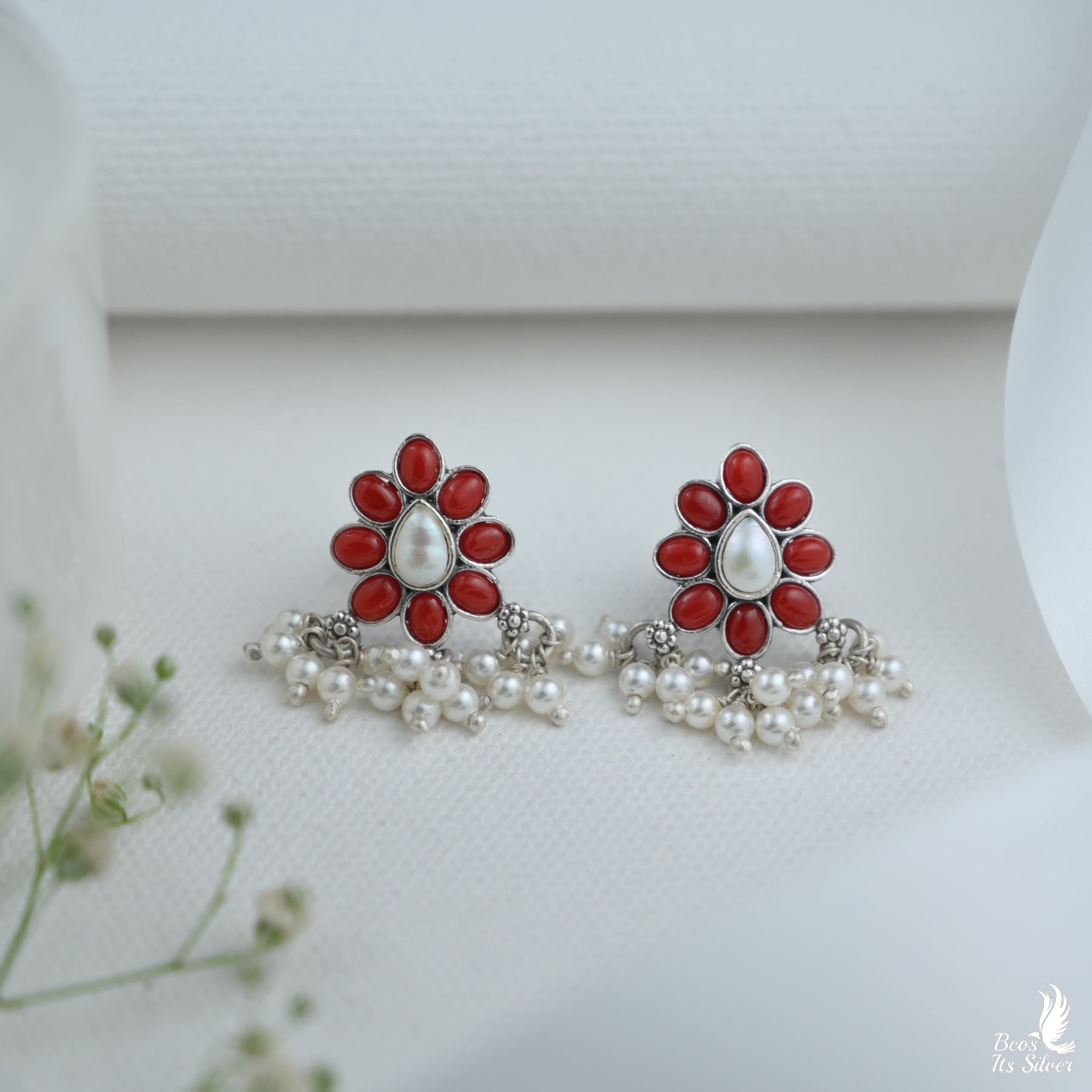 Pure 925 Silver Oxidized EarStud - 6159