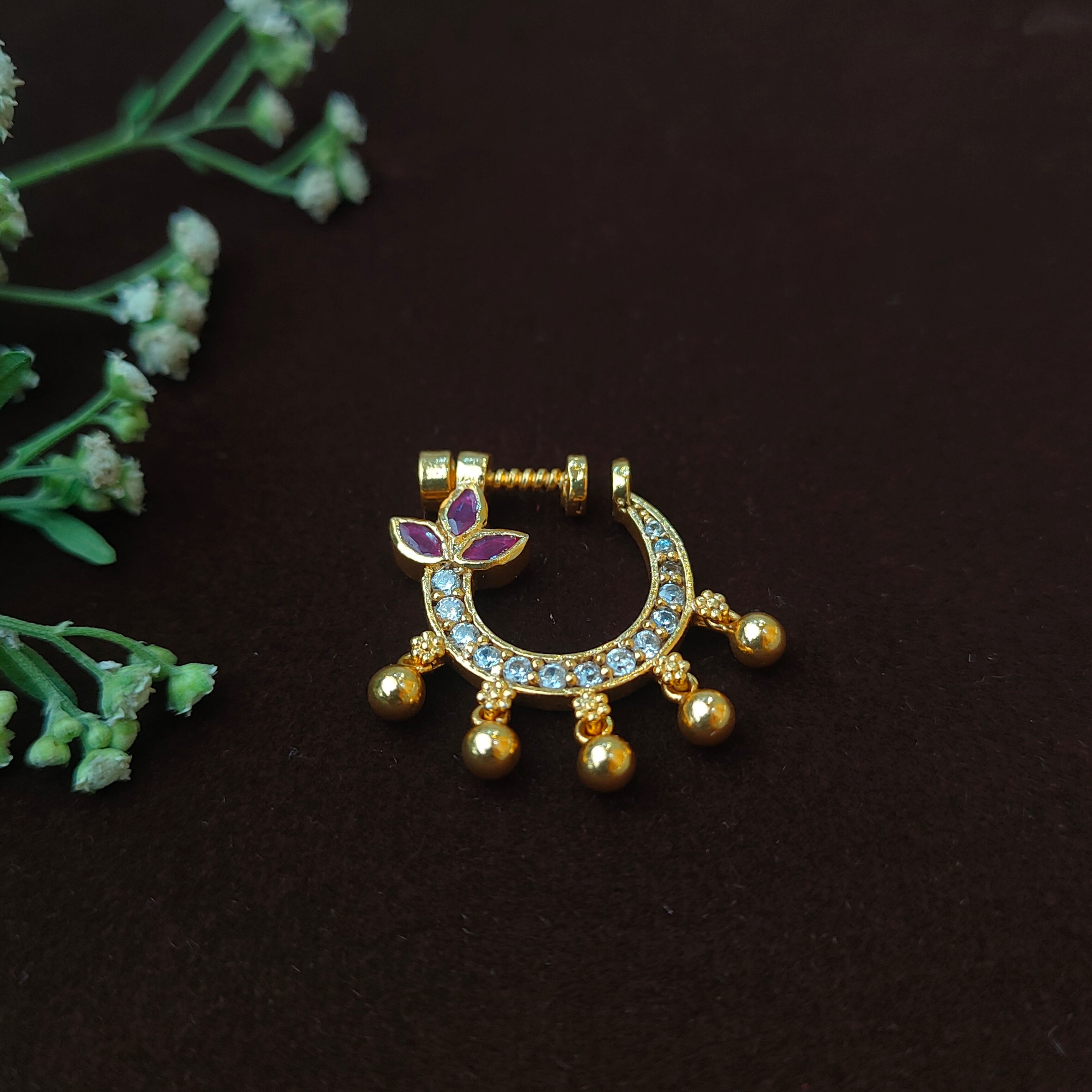 Pure 925 Silver Traditional Nath - 0052