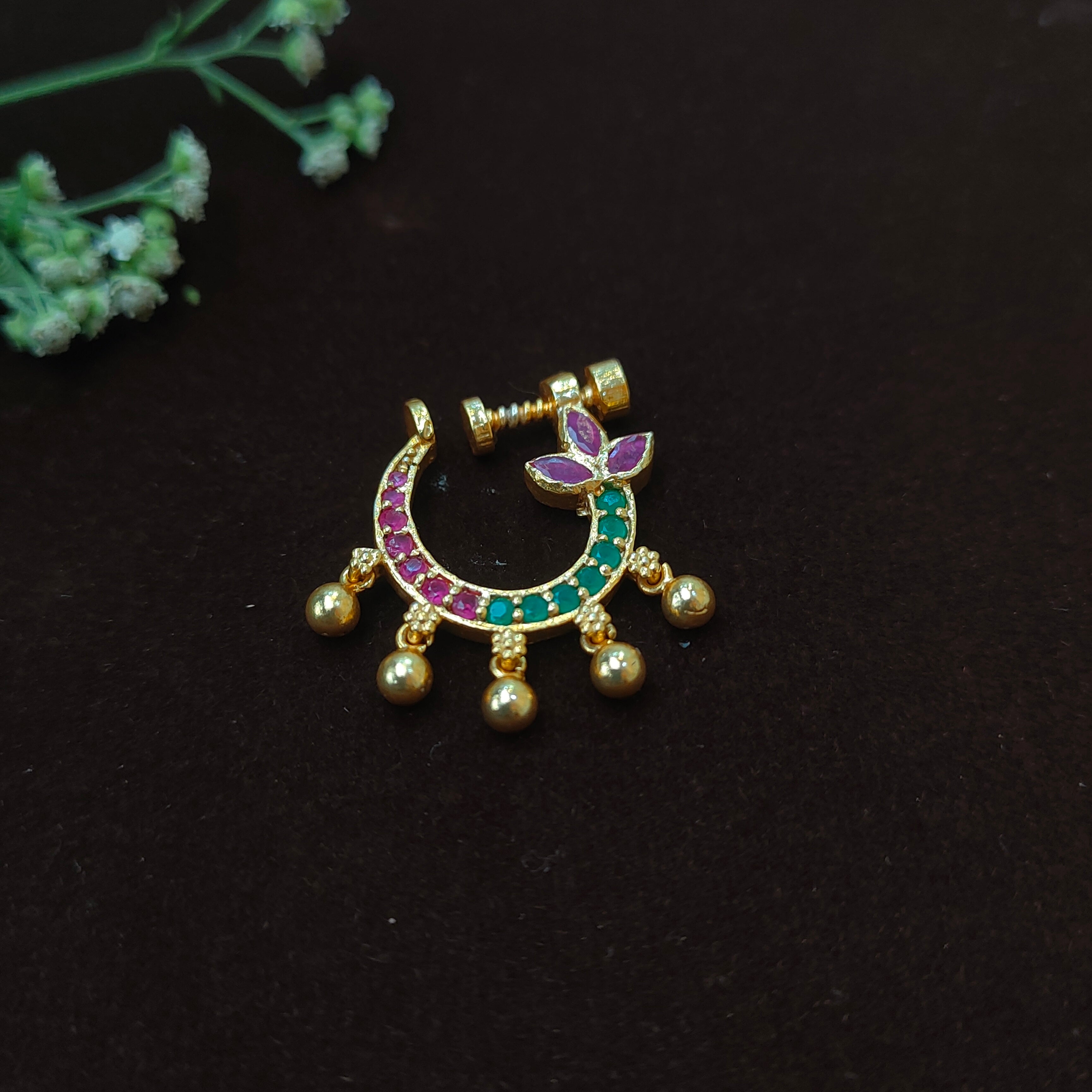 Pure 925 Silver Traditional Nath - 0054