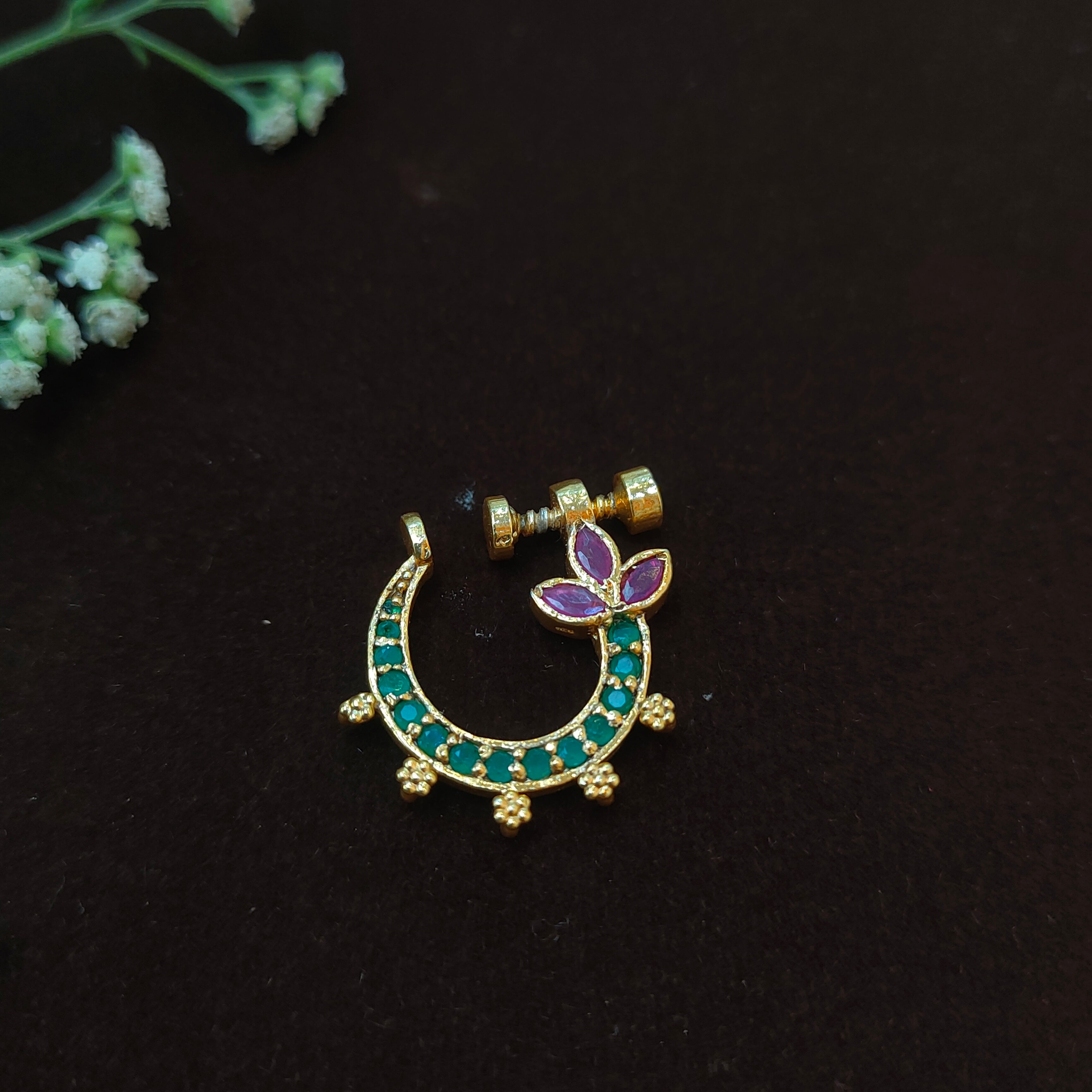 Pure 925 Silver Traditional Nath - 0059