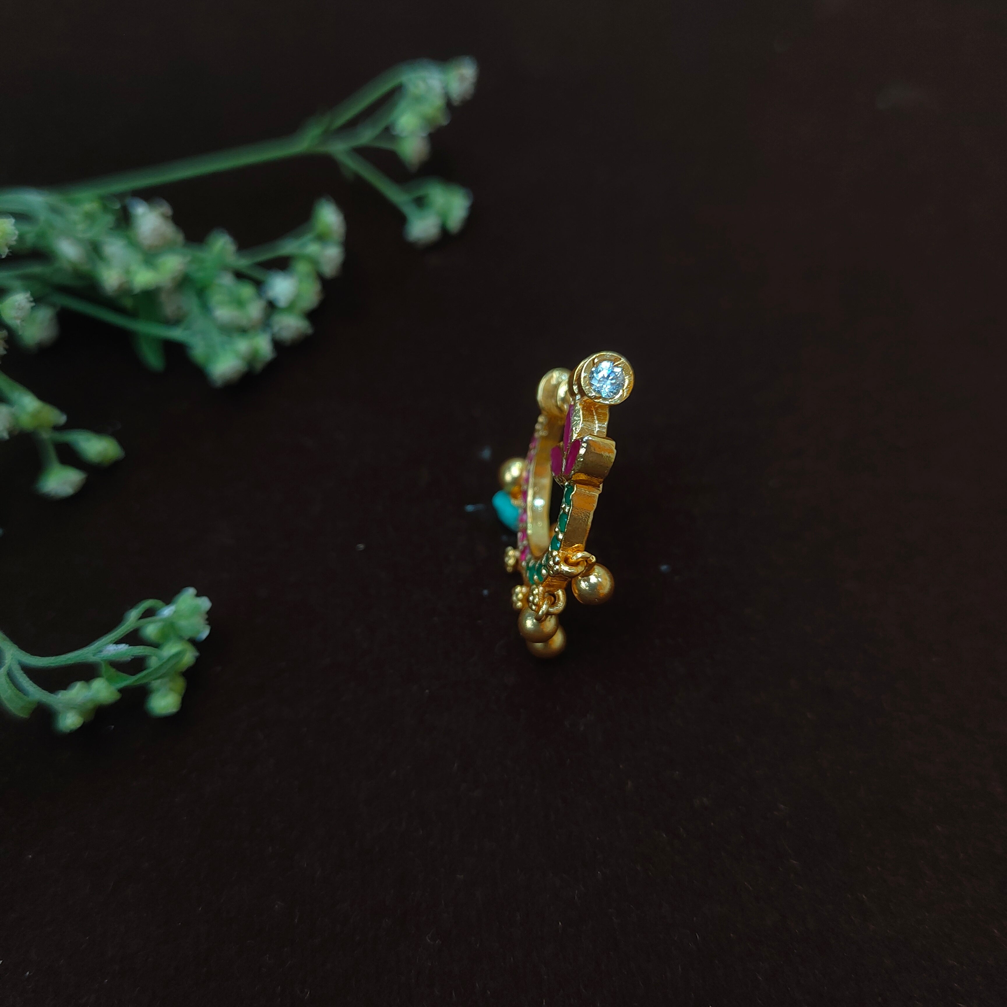 Pure 925 Silver Traditional Nath - 0054