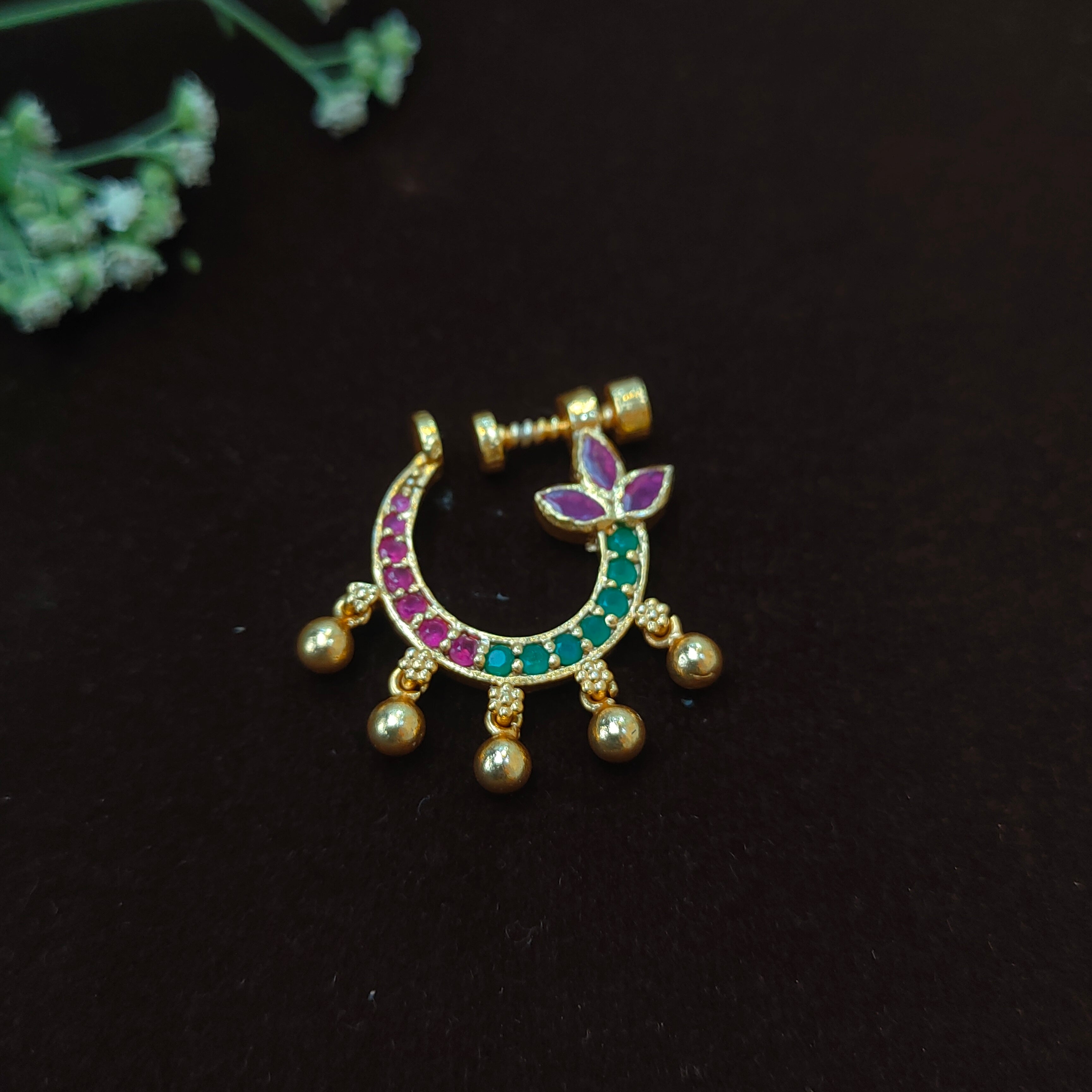 Pure 925 Silver Traditional Nath - 0054