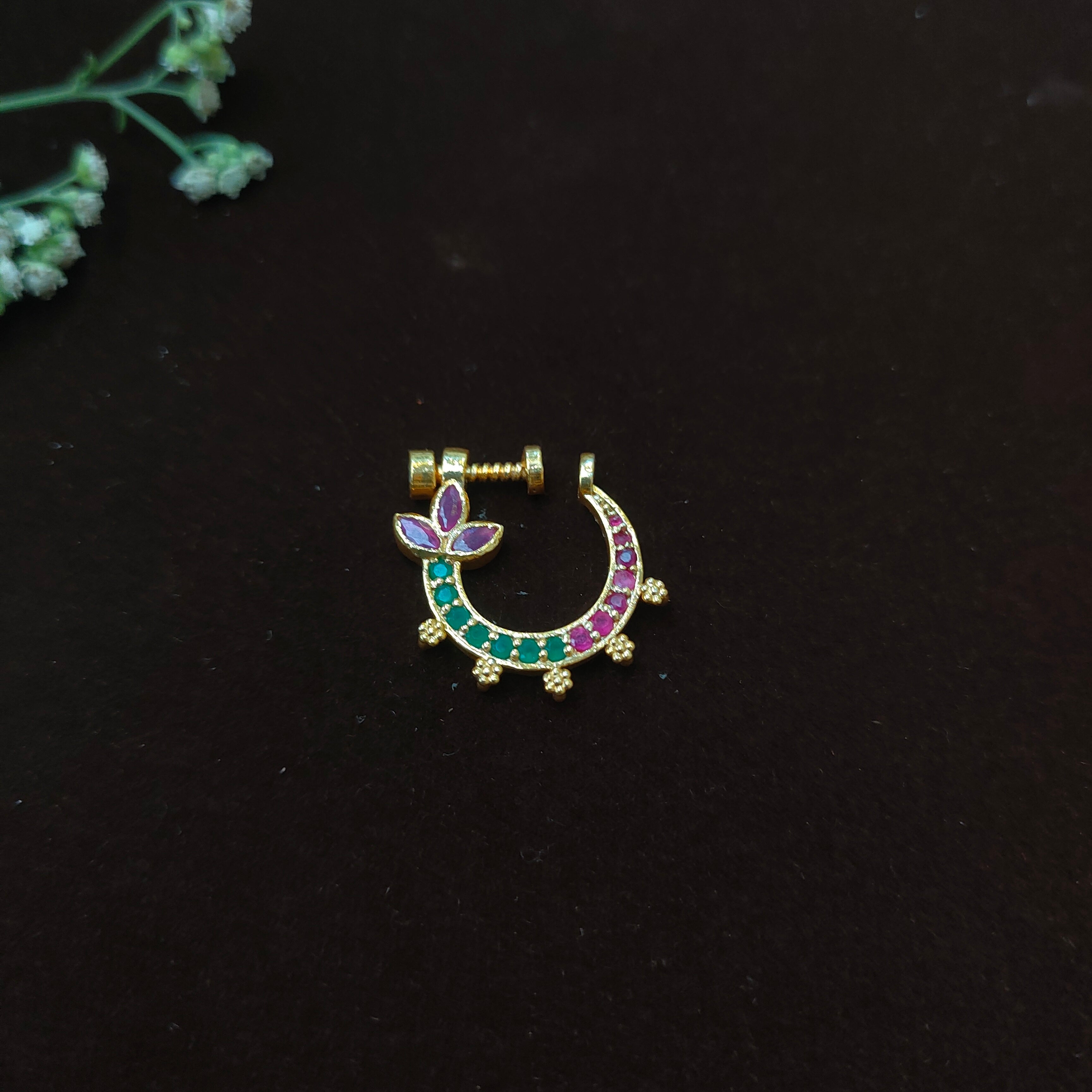 Pure 925 Silver Traditional Nath - 0058