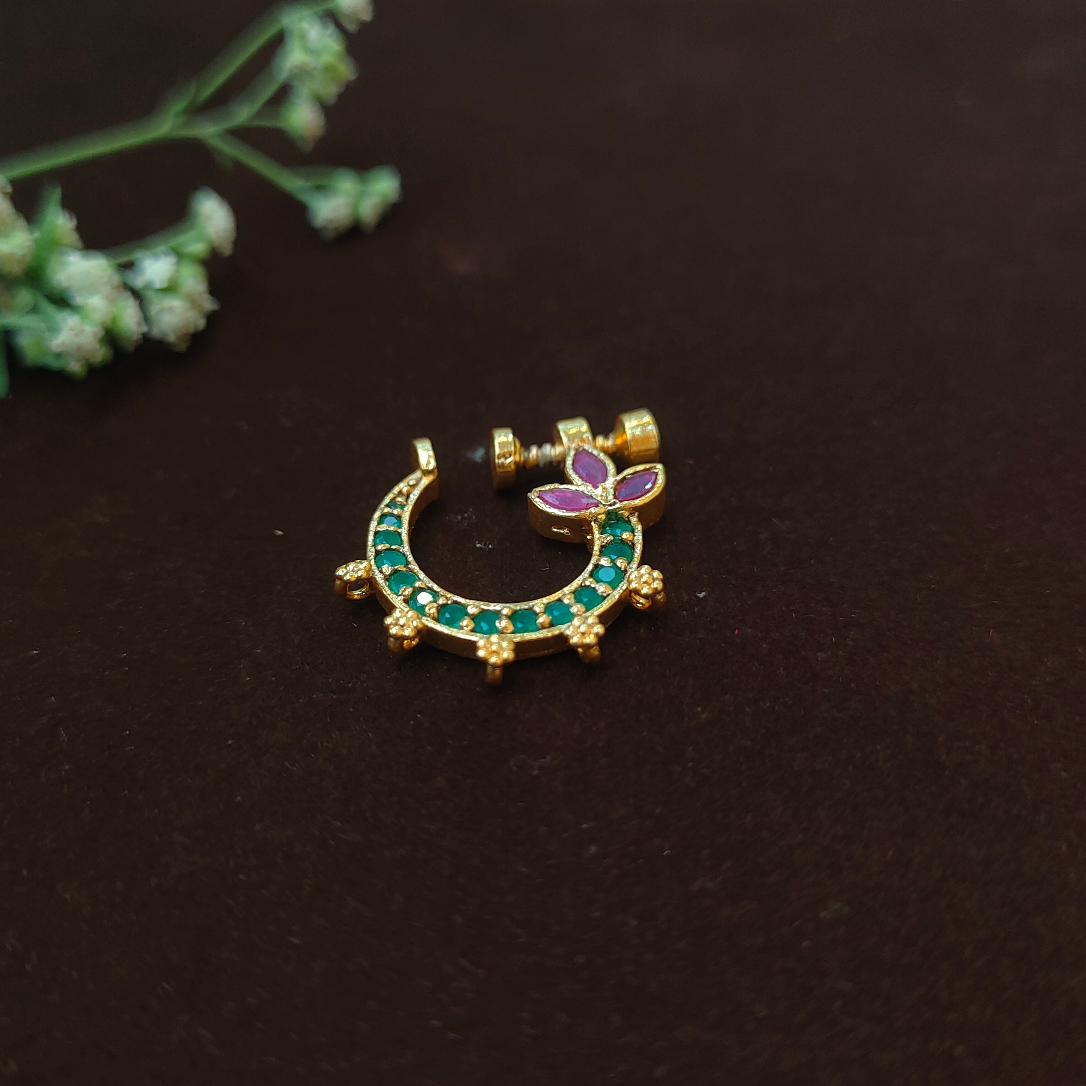 Pure 925 Silver Traditional Nath - 0059