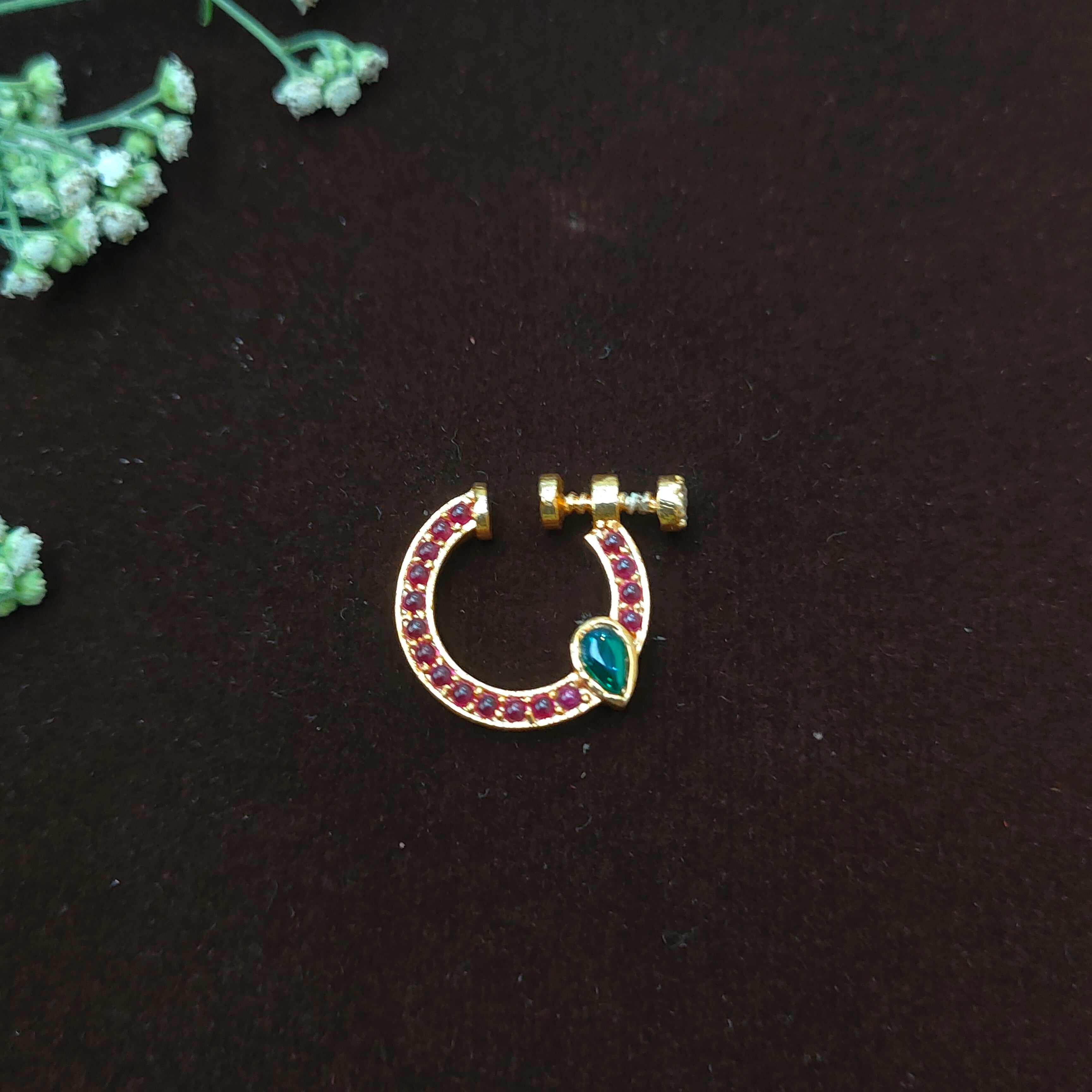 Pure 925 Silver Traditional Nath - 0064