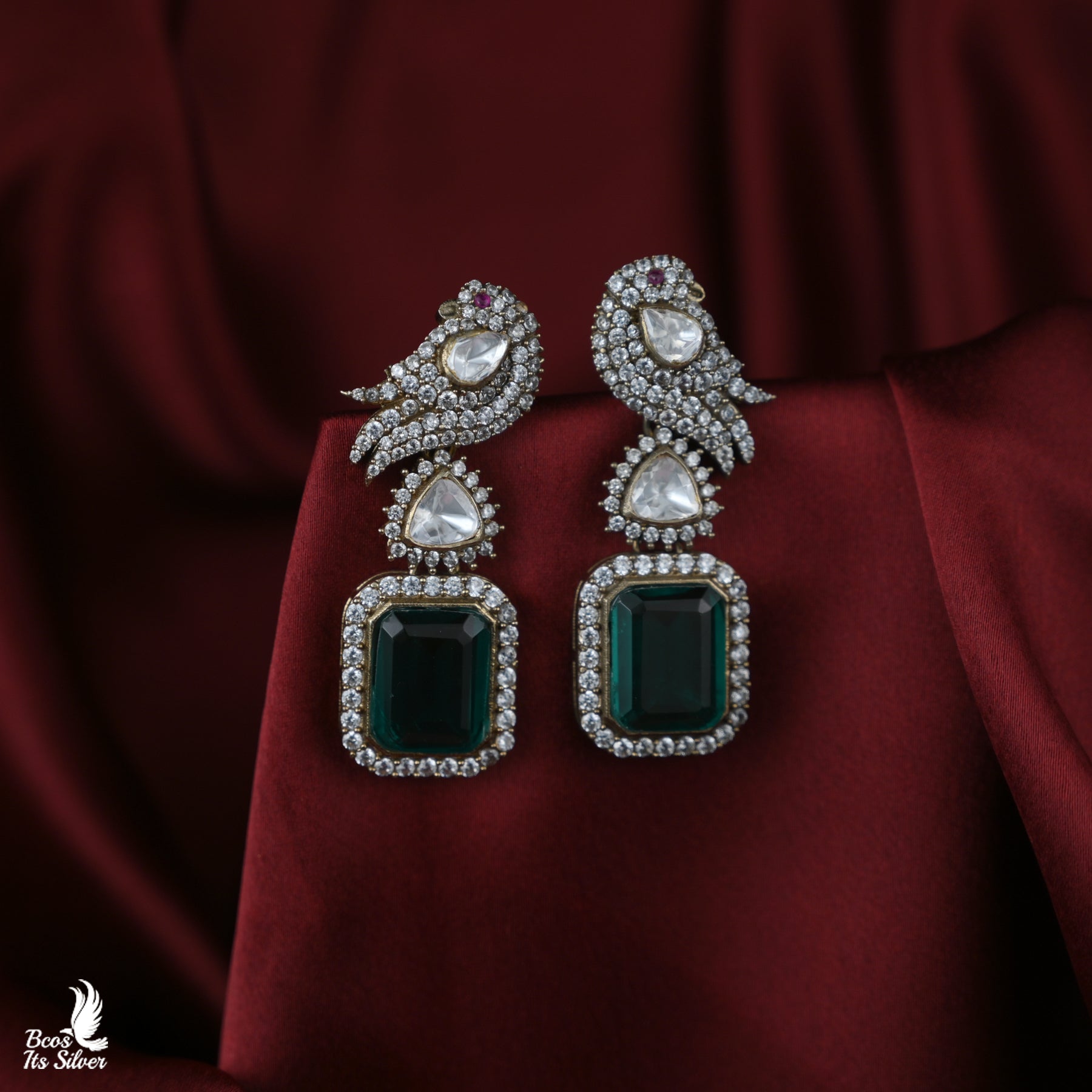 Pure 925 Silver Victorian Earring - 6187