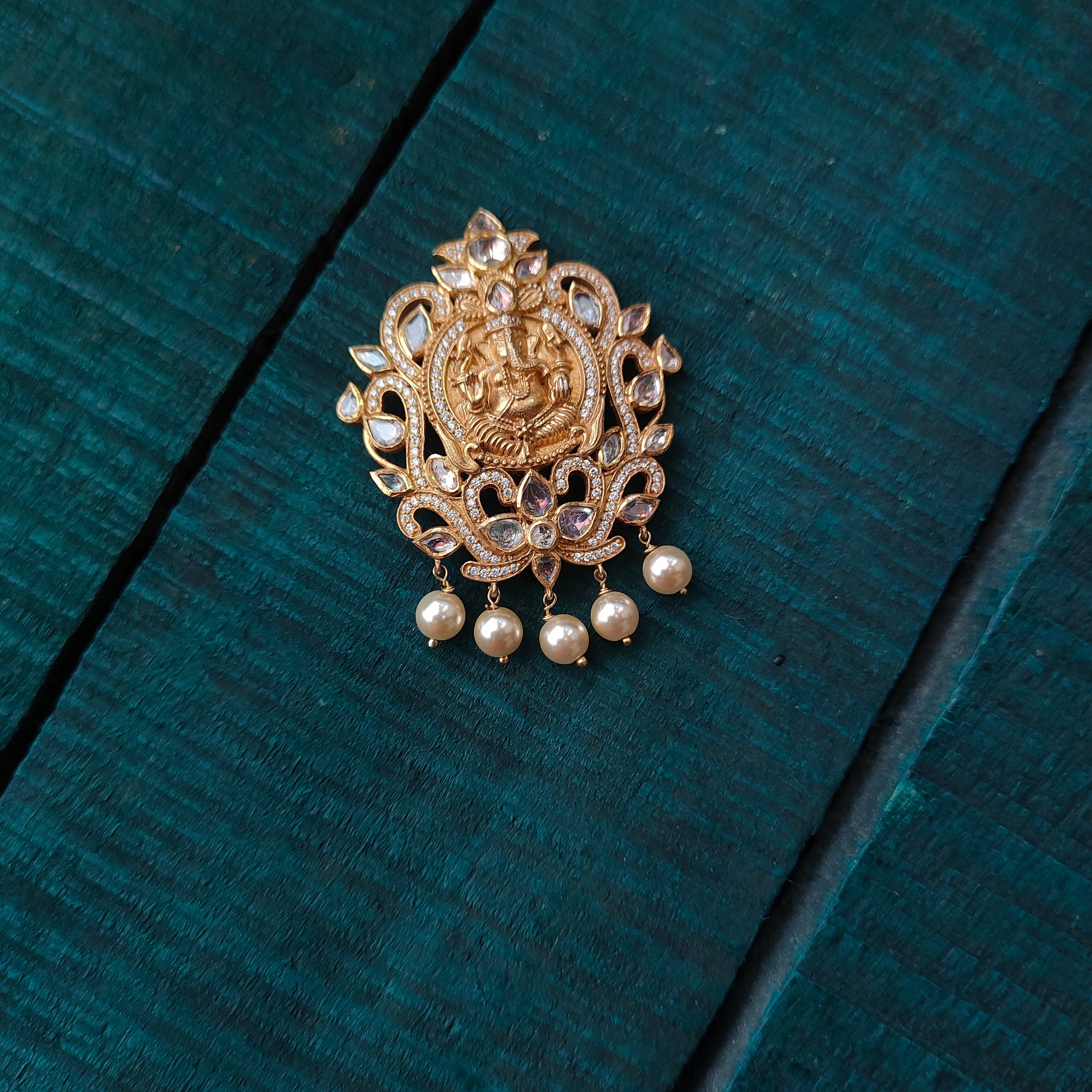 Pure Silver 92.5  Ganesh Pendant-3800