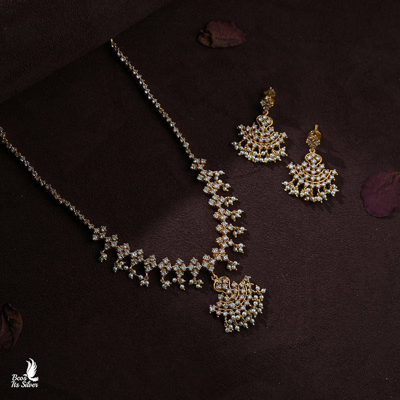 Pure Silver 92.5 Varah Necklace with Earrings - 0116