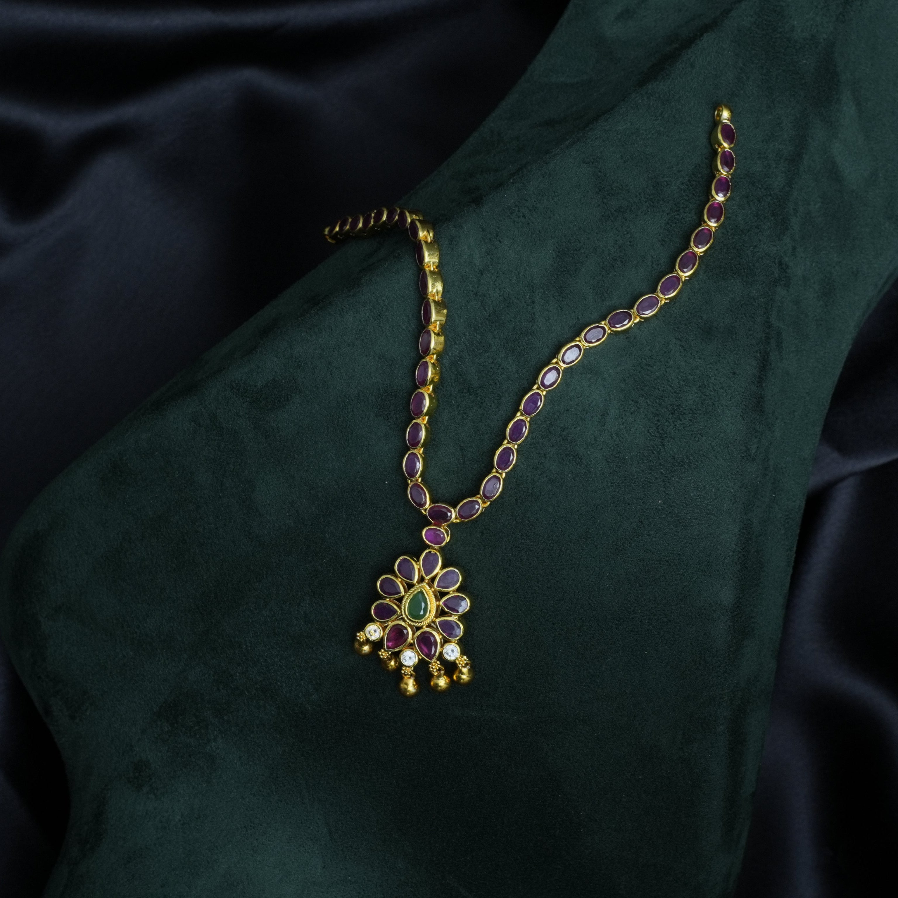 925 Silver Gold Plated Reversable Neckpiece -0940