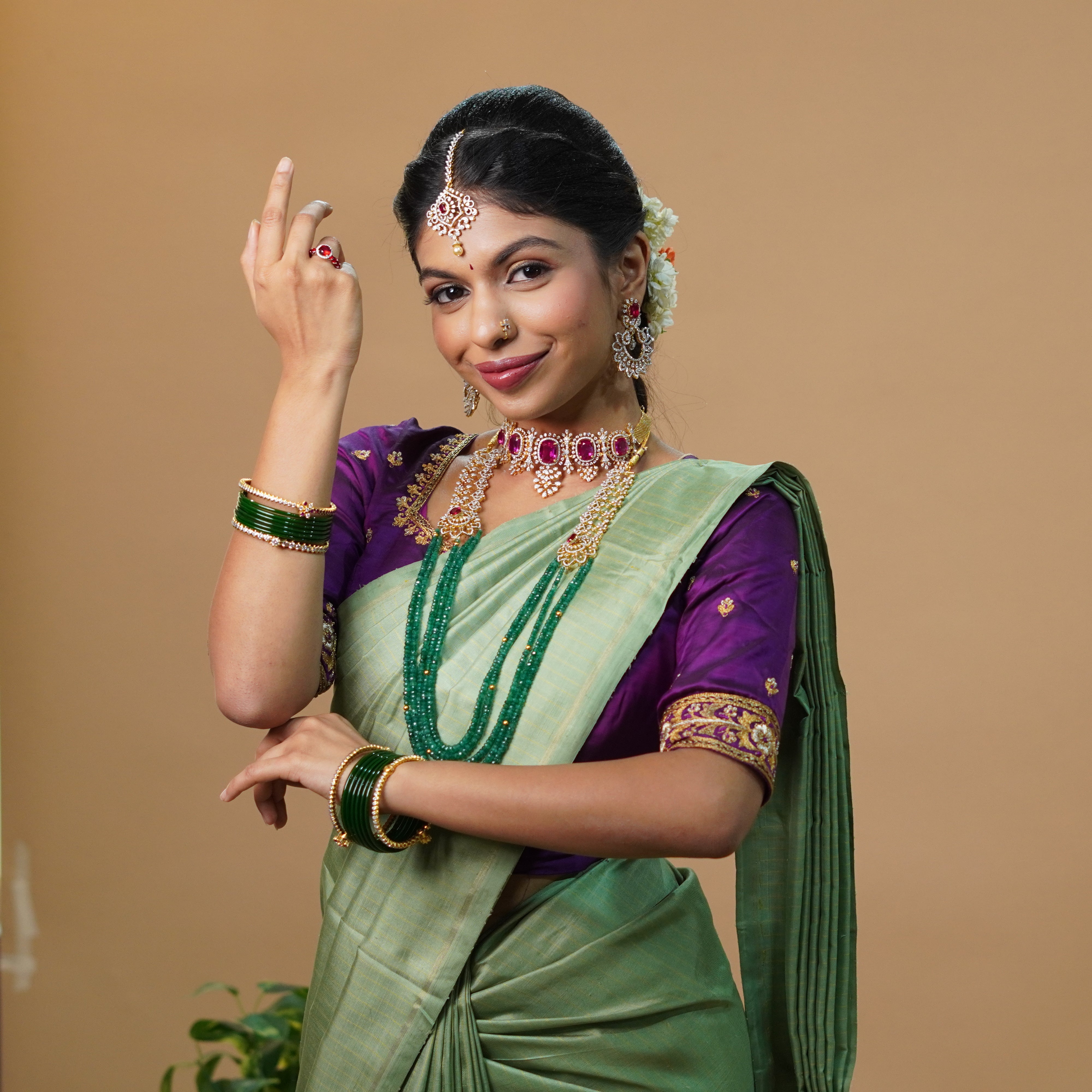 Theia Bridal Set - 1111 (With out choker)
