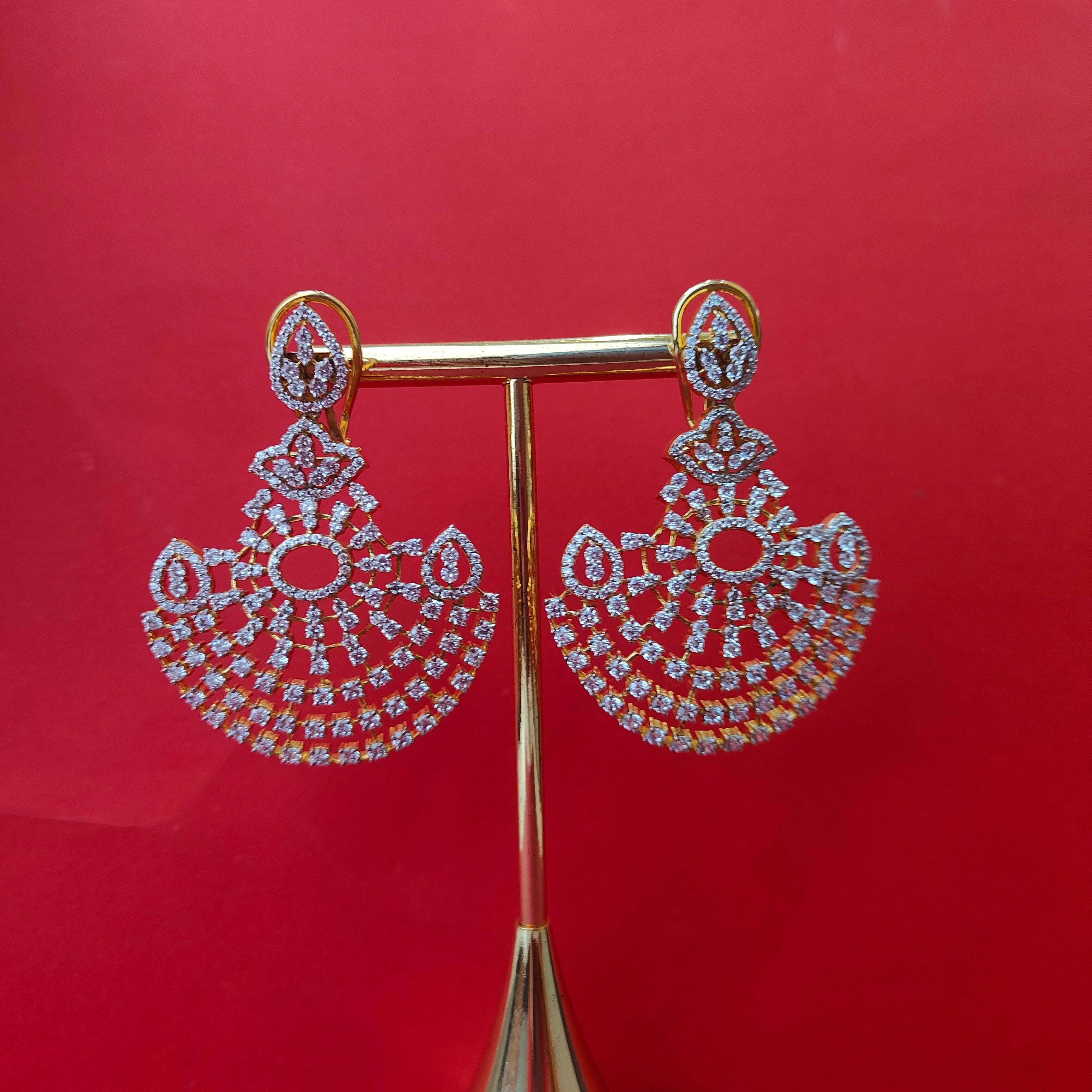 Theia Diamond Look Chandbali earring-1045