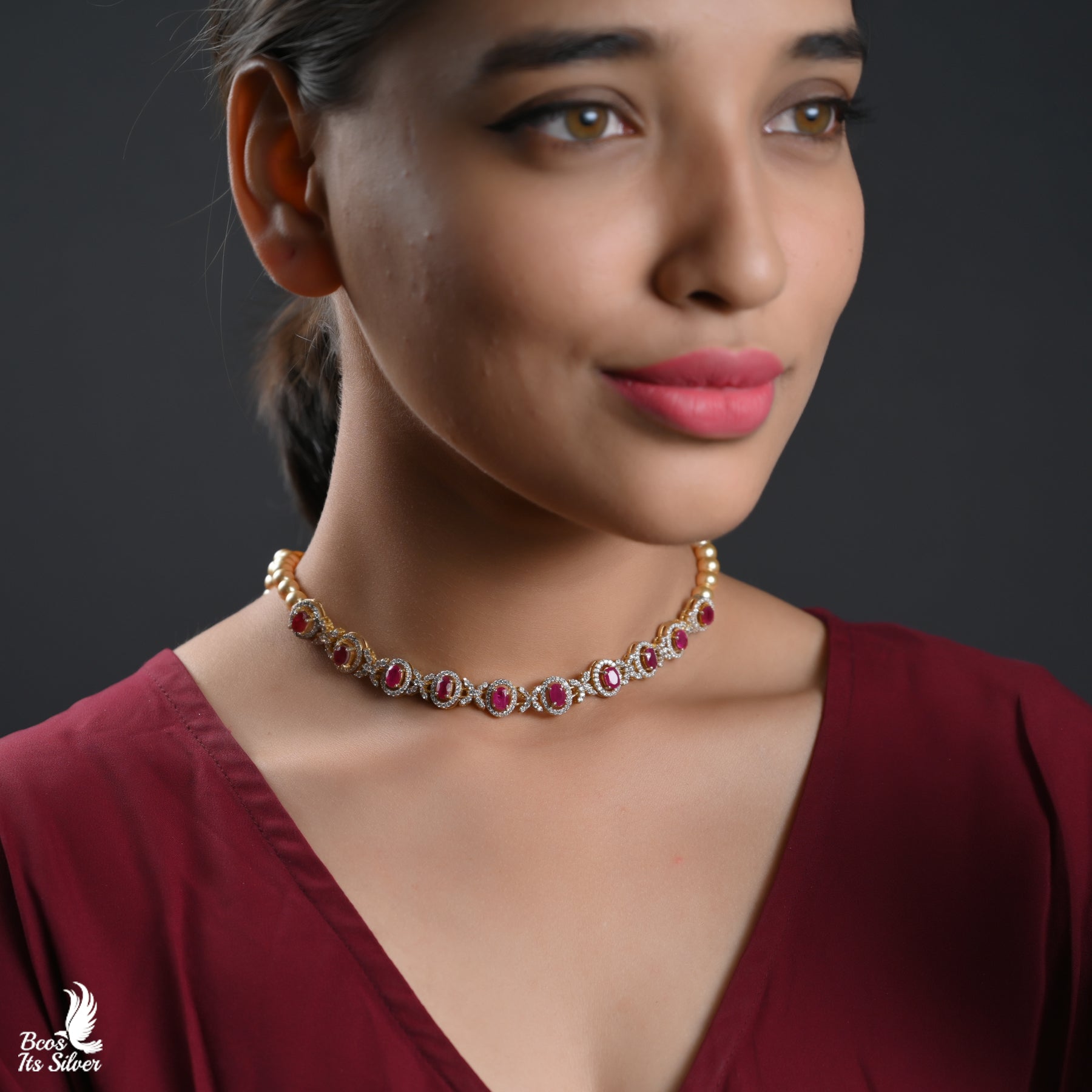 Theia Diamond Look Choker - 5611