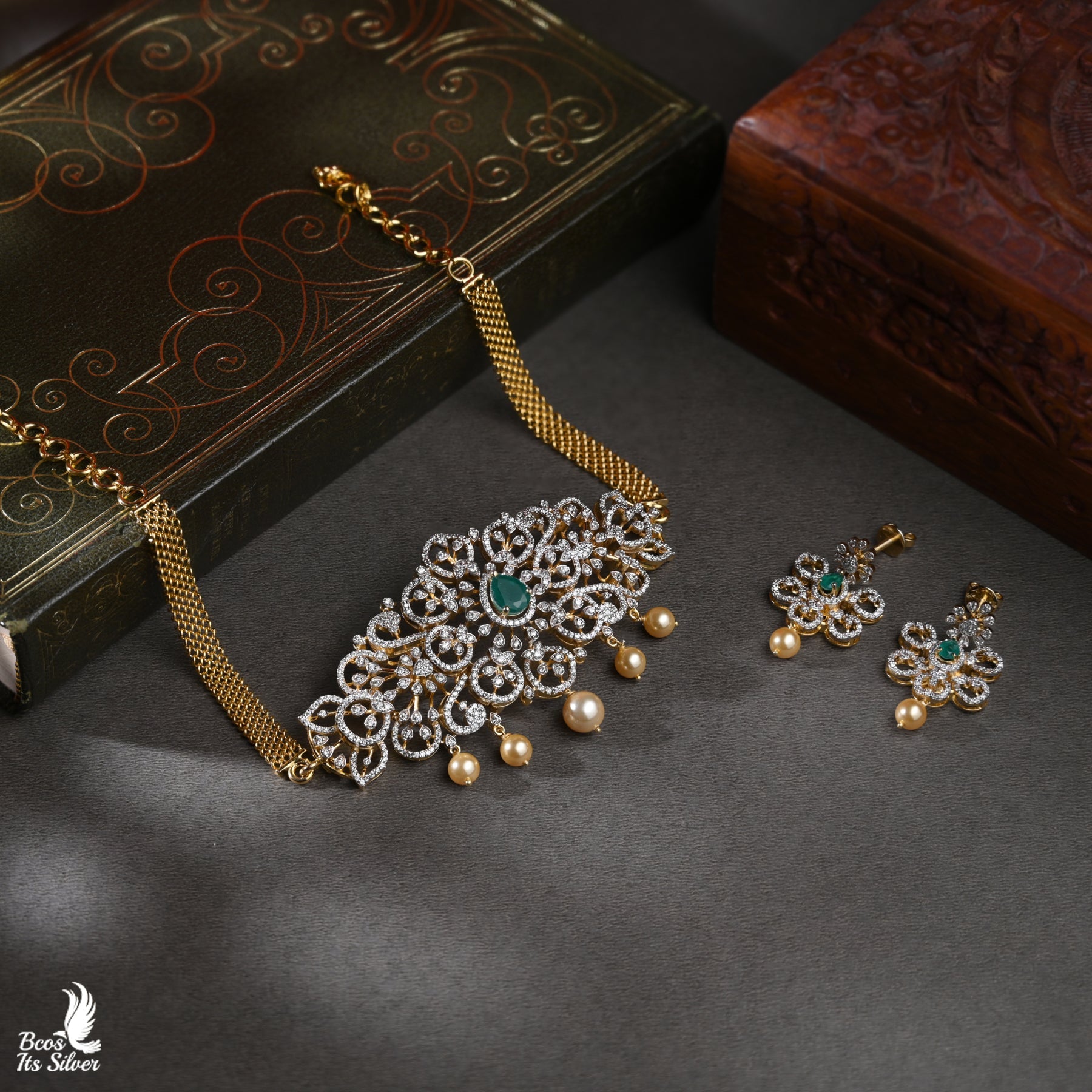 Theia Diamond Look Choker - 5778 ( MADE TO ORDER )