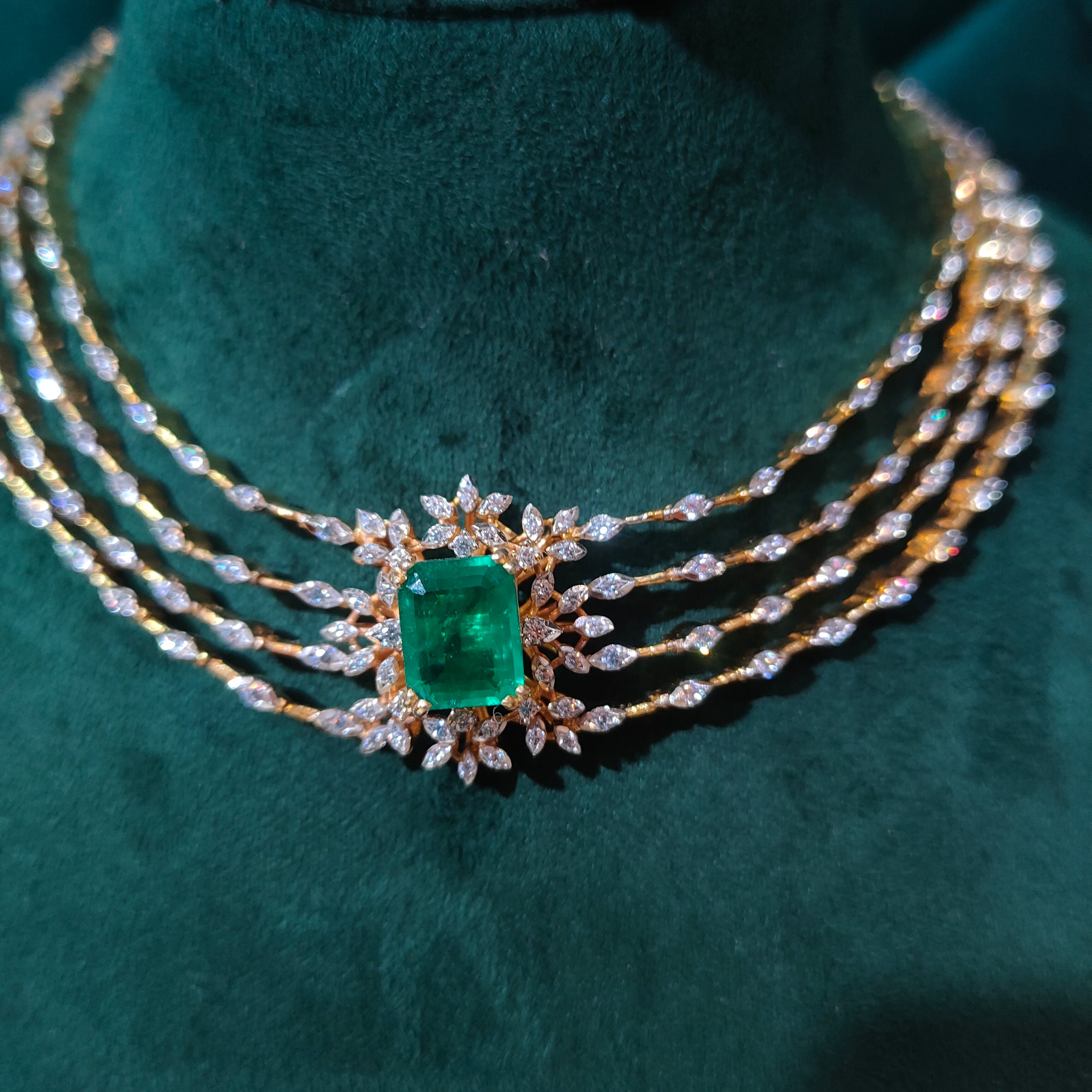 925 Silver Theia Diamond Look Mother & Daughter Necklace Set-5571