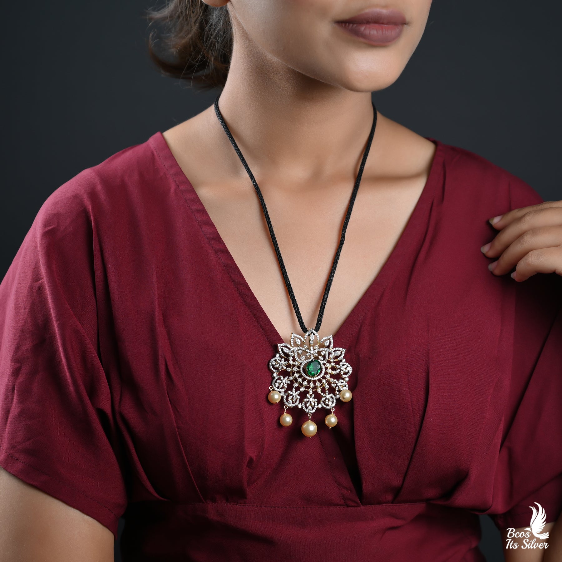 Theia  Diamond Look Pendant - 3974