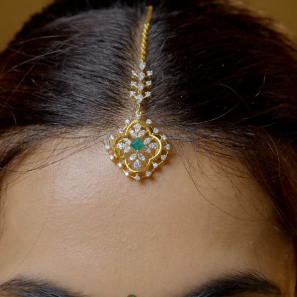 Theia Diamond look 925 Silver Kavyam Tikka  - 2017
