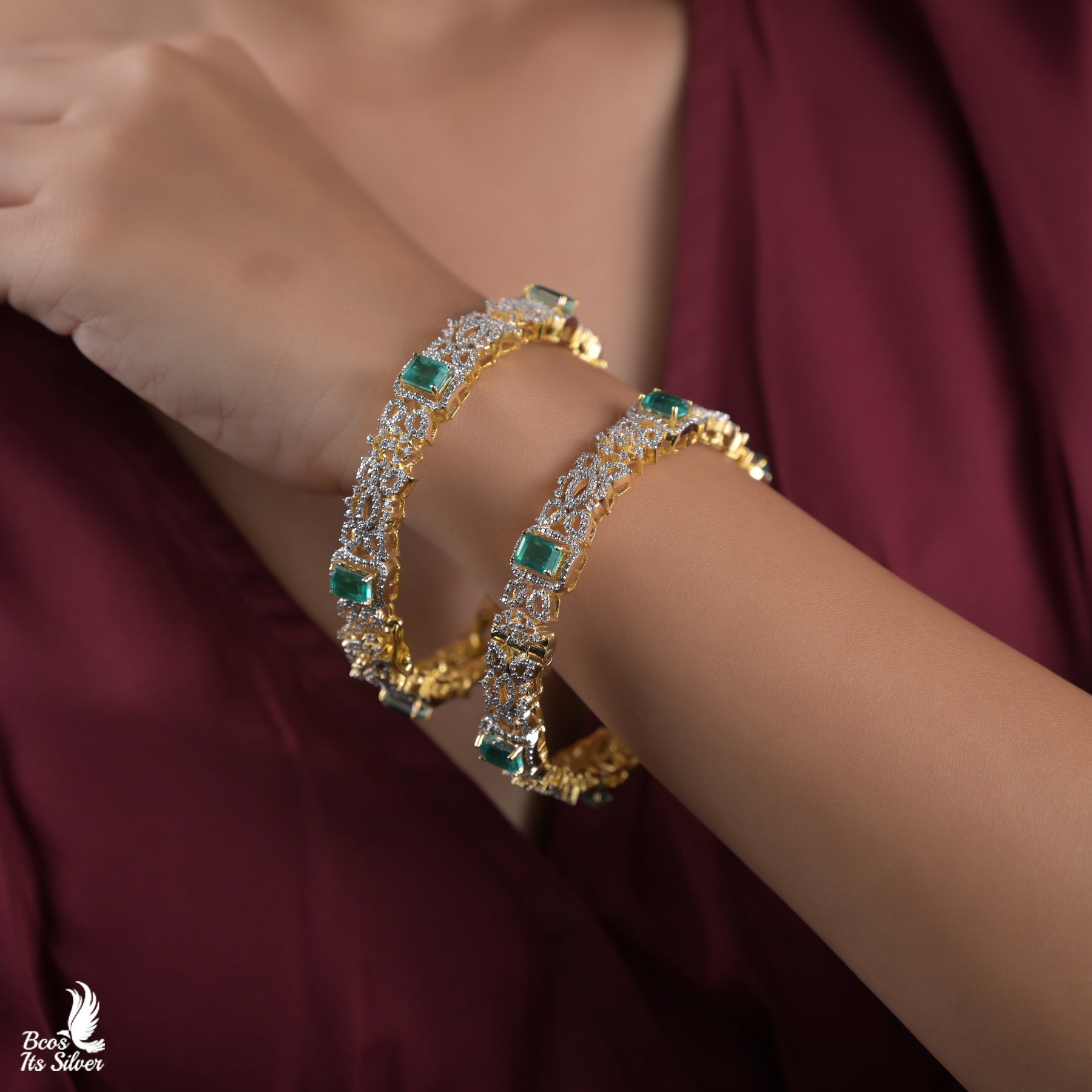 Theia Diamond look Bangle-5288 ( made to  order  )