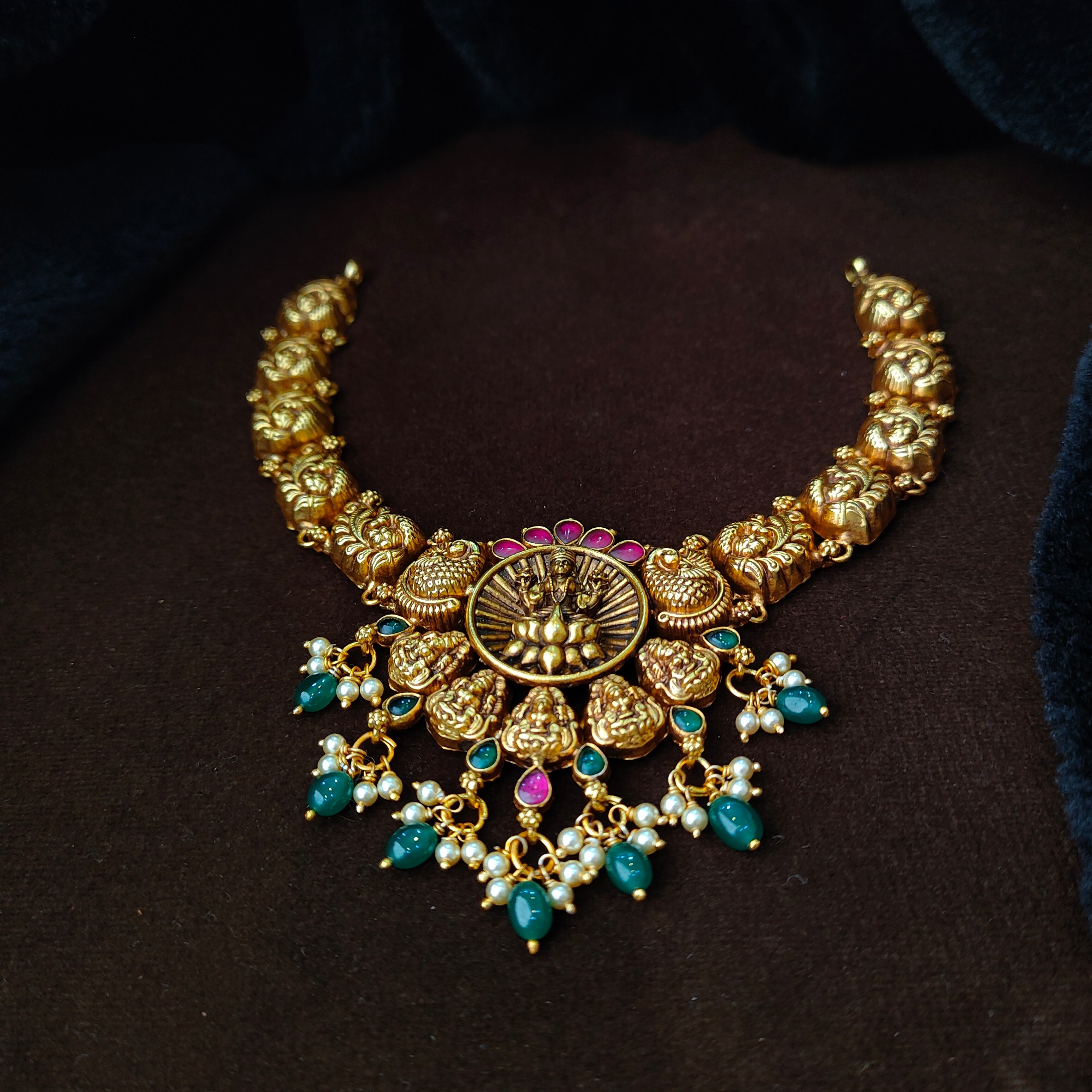 925 Silver Traditional Lakshmi Necklace -5638