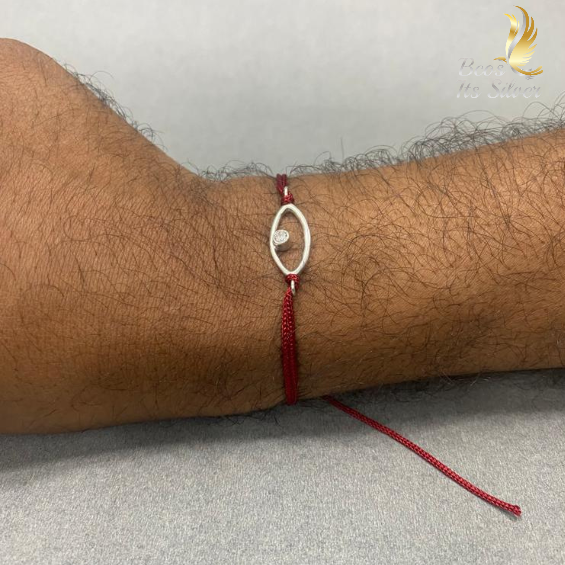 Eye Rakhi With White Stone - 6269