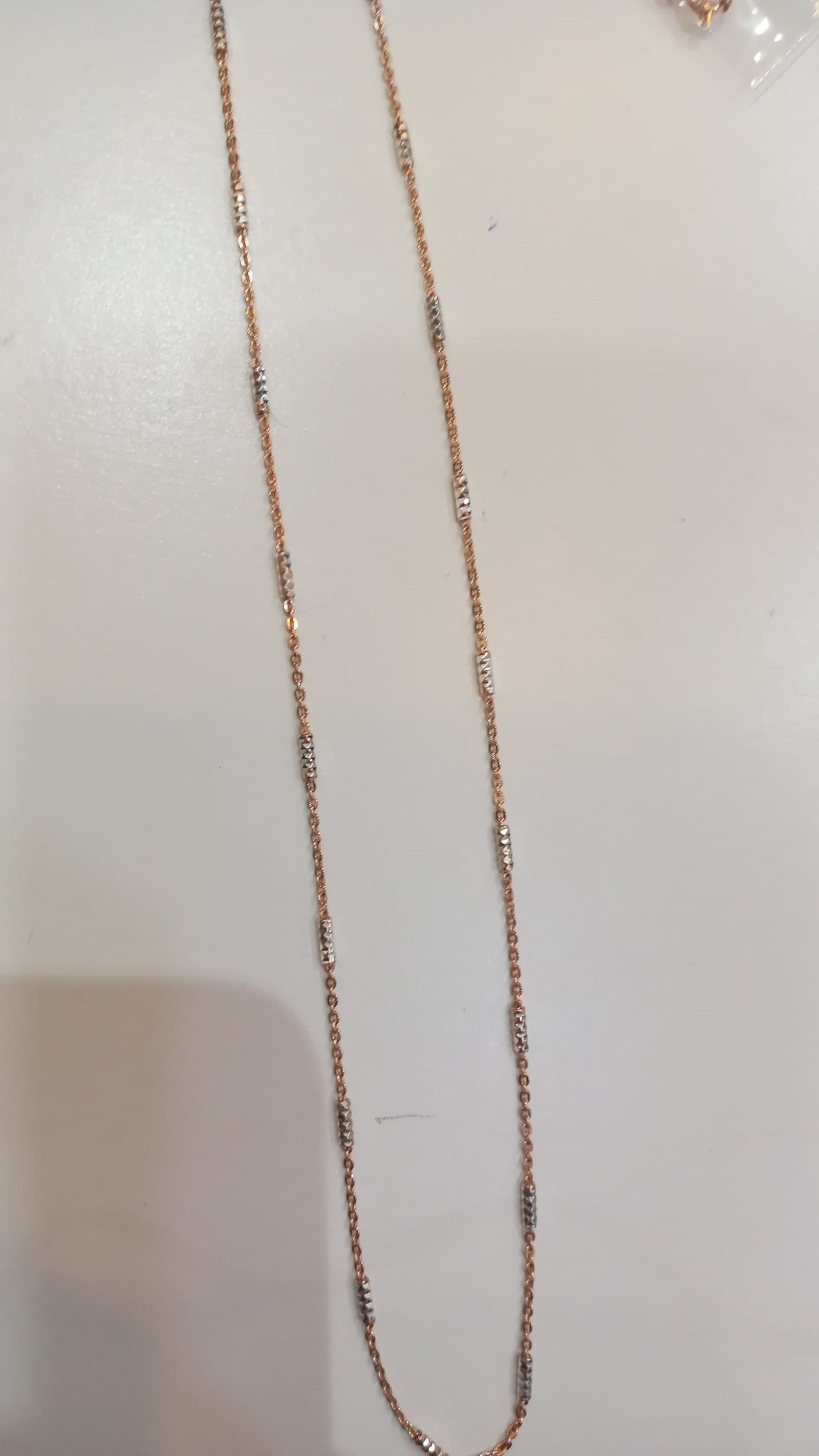925 Silver Rose gold chain 0643