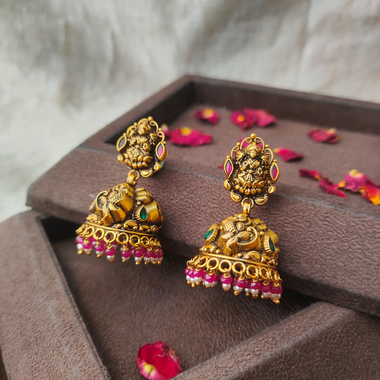 Pure Silver 92.5 Nakshi Jhumka - 0305