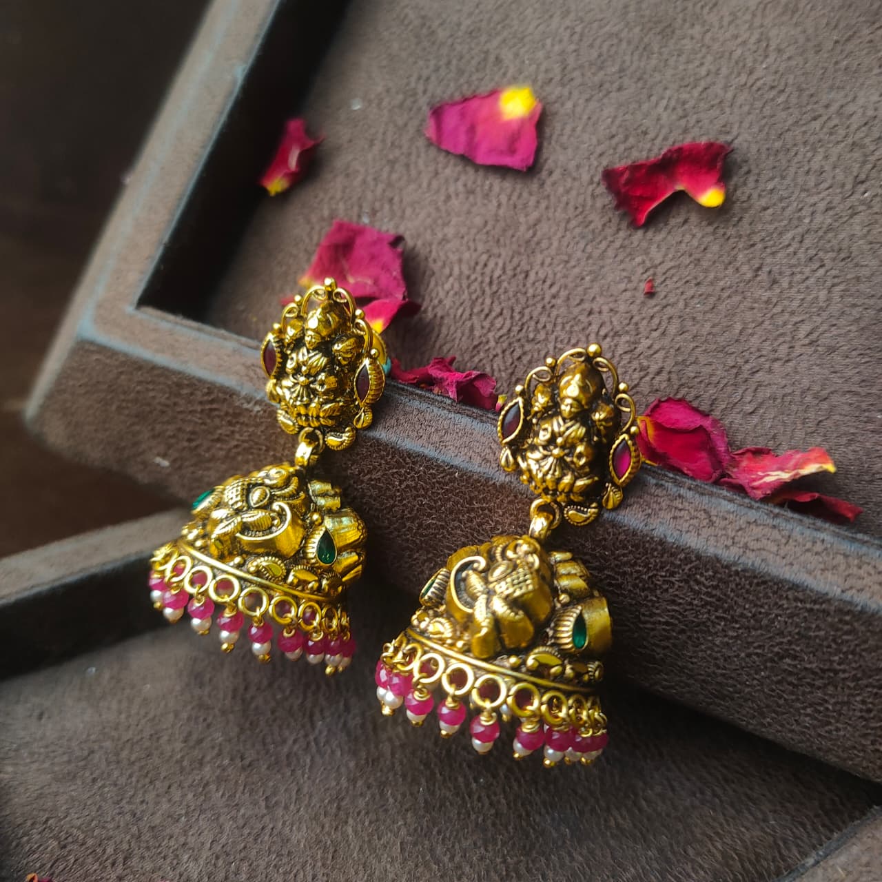 Pure Silver 92.5 Nakshi Jhumka - 0305
