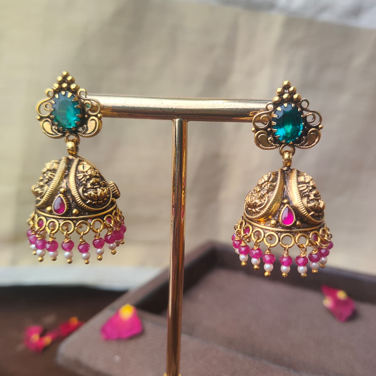 Pure Silver 92.5 Nakshi Jhumka - 0306