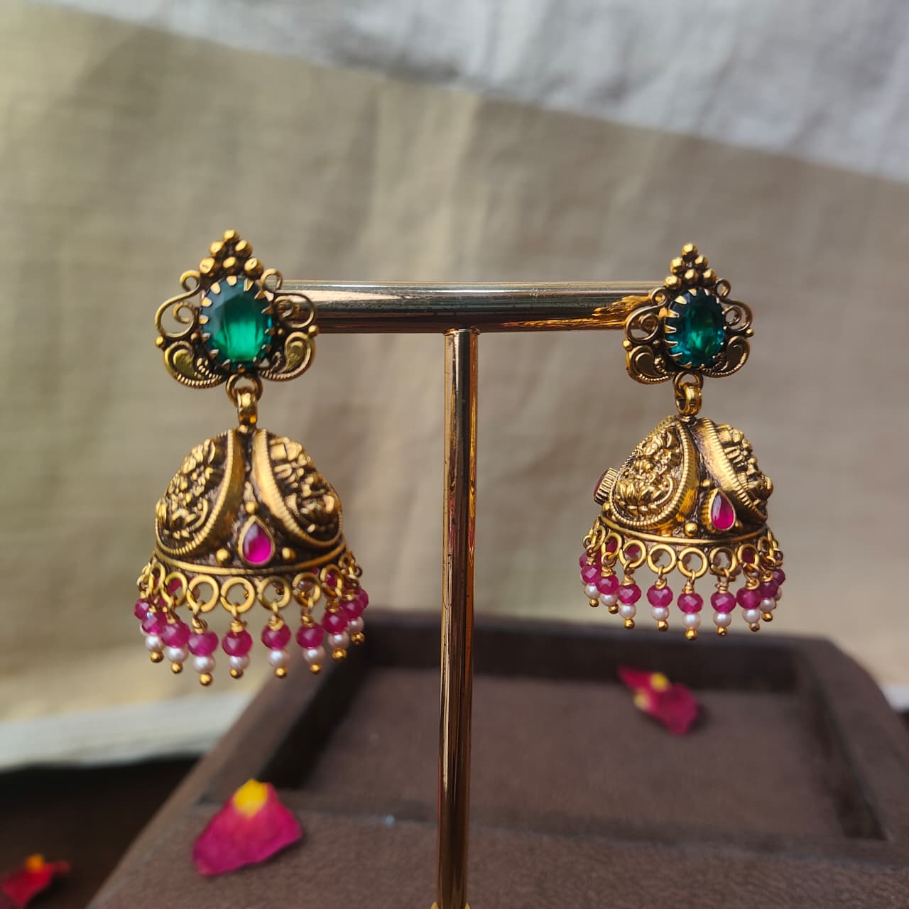 Pure Silver 92.5 Nakshi Jhumka - 0306