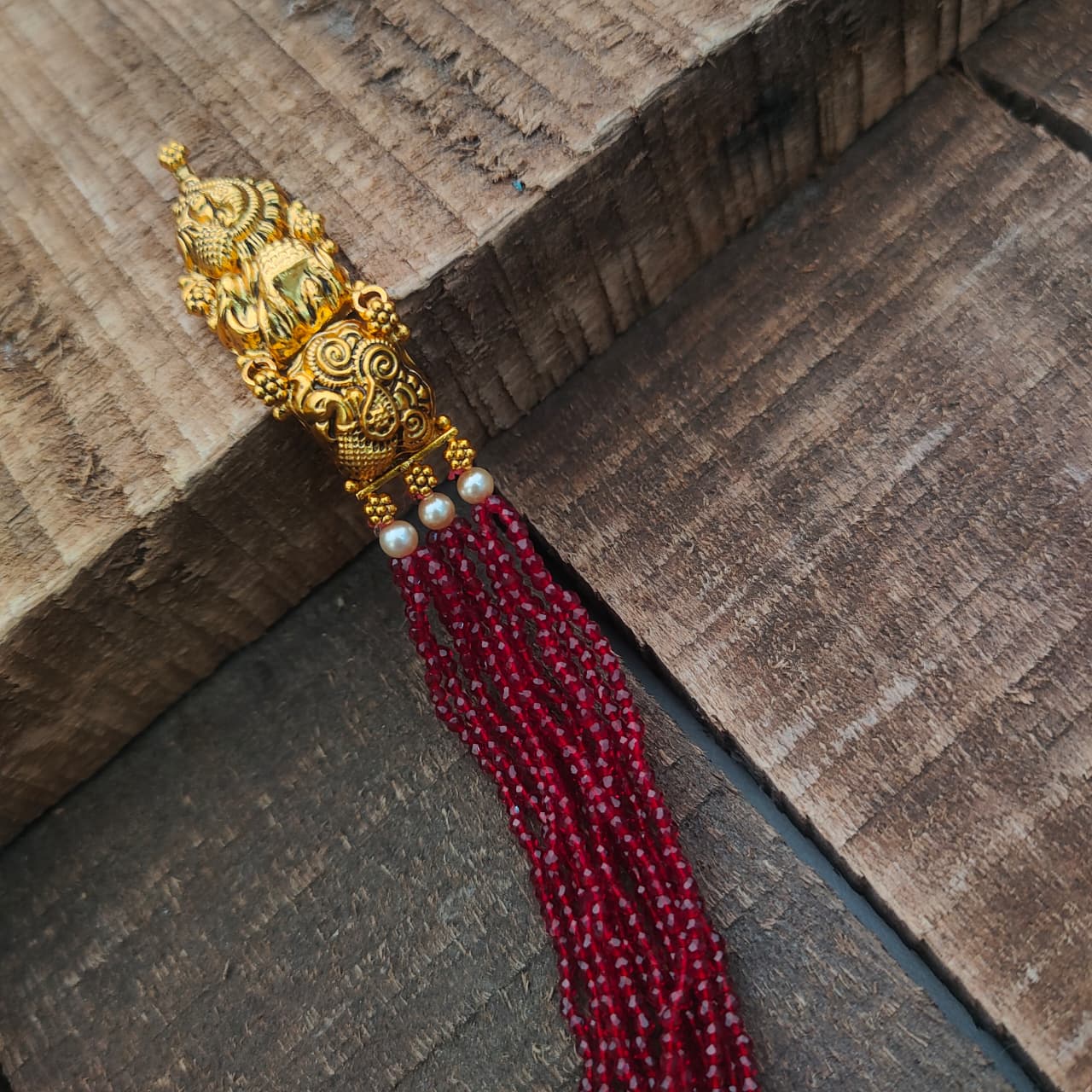 925 Silver Gold Plated Beads Haram-0400