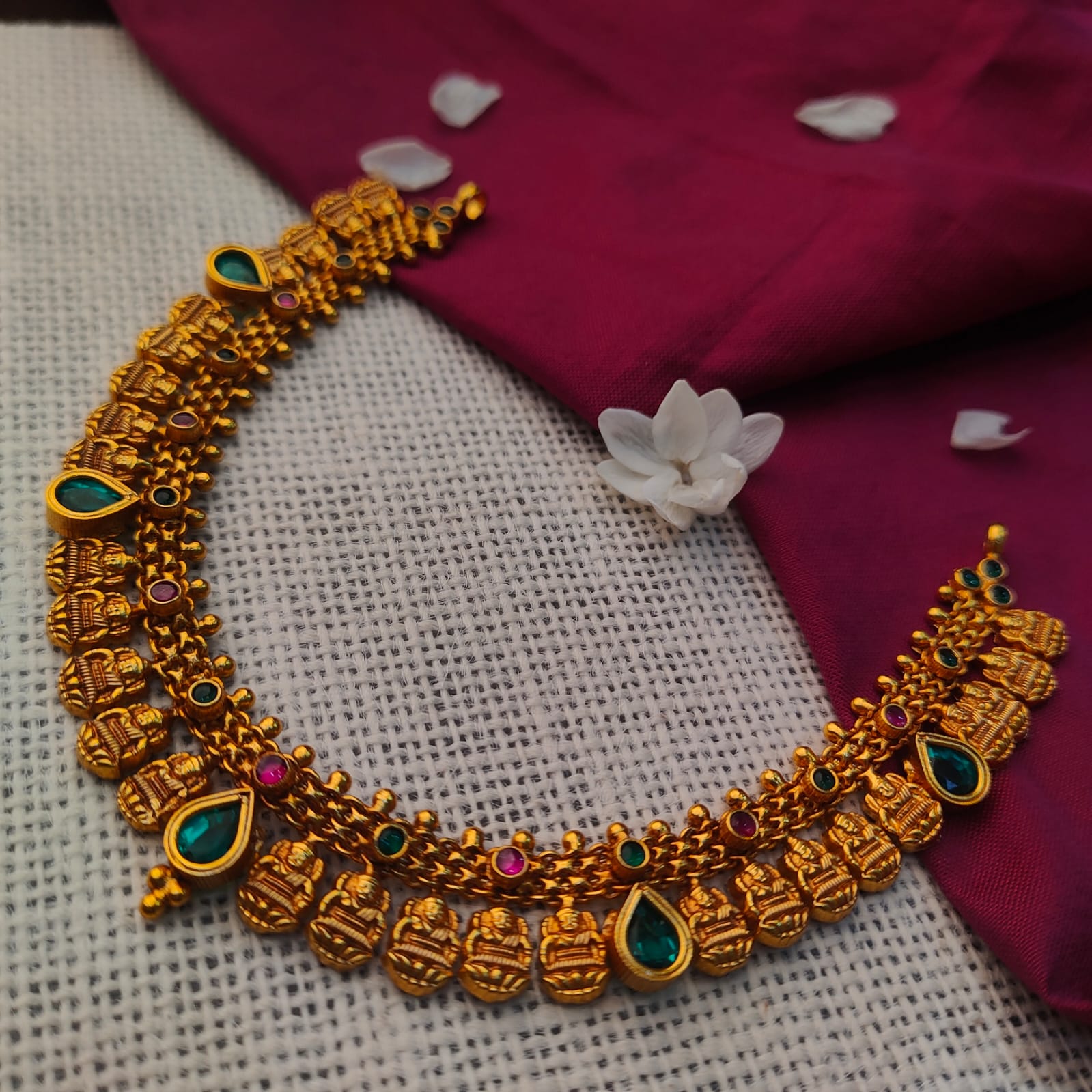 925 Silver Antique Nakshi Necklace -0416