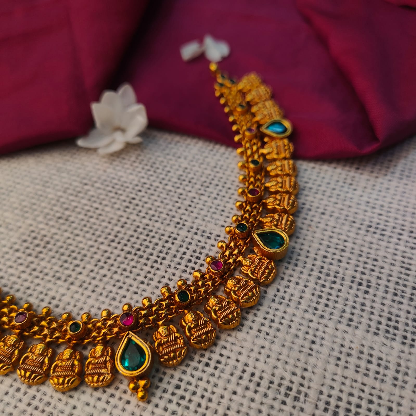 925 Silver Antique Nakshi Necklace -0416