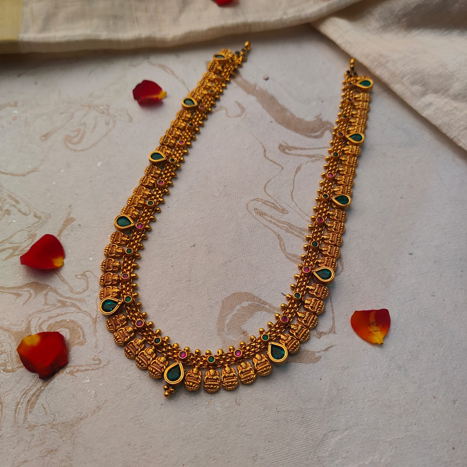 925 Silver Antique Nakshi Haram  -0417