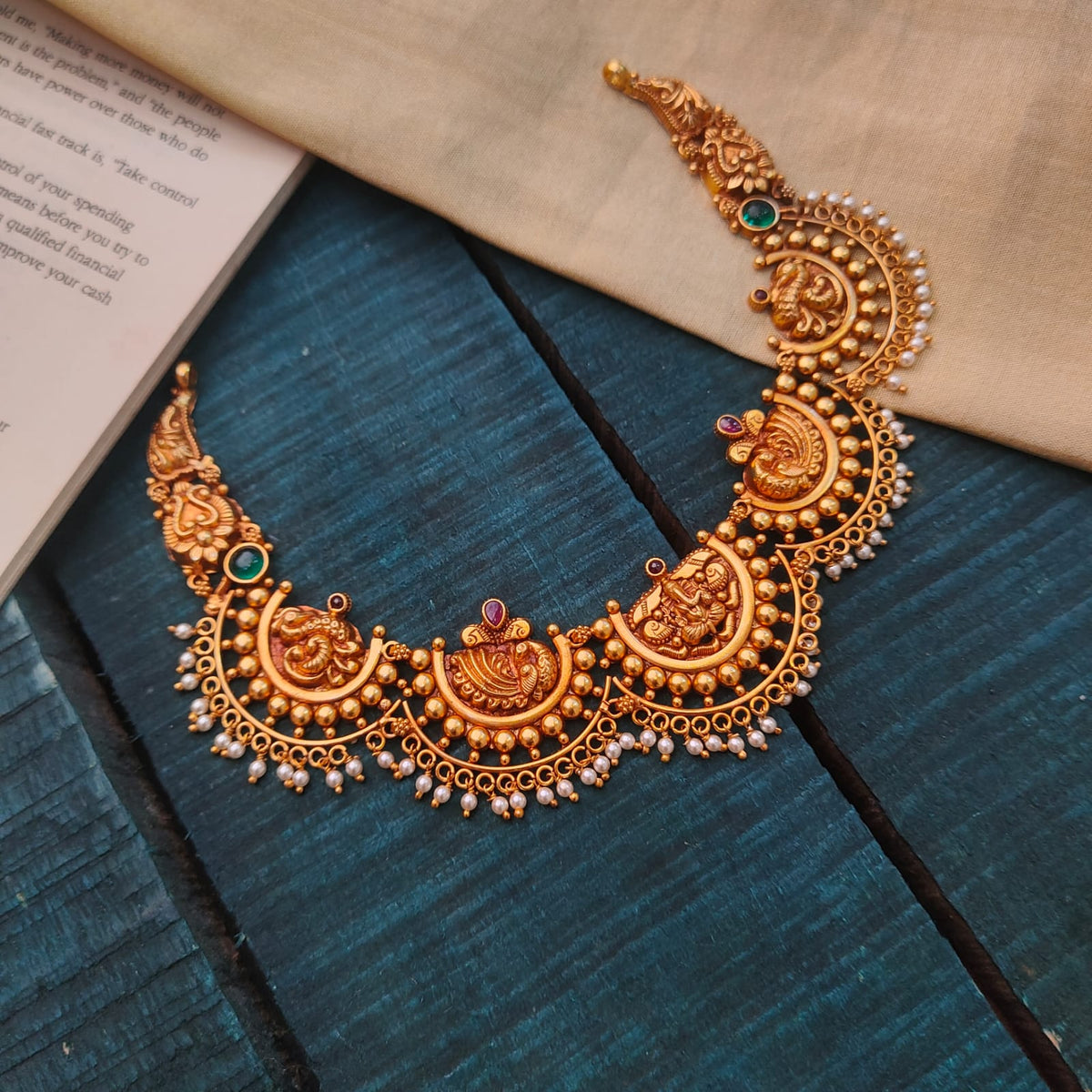 Silver Nakshi Necklace -0434