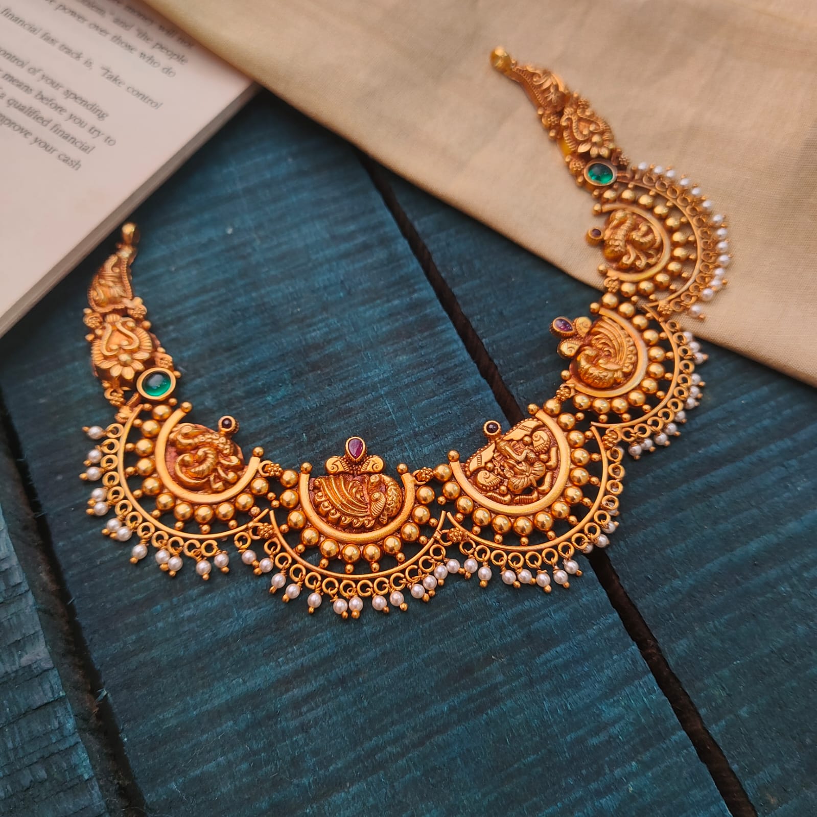 Silver Nakshi Necklace -0434
