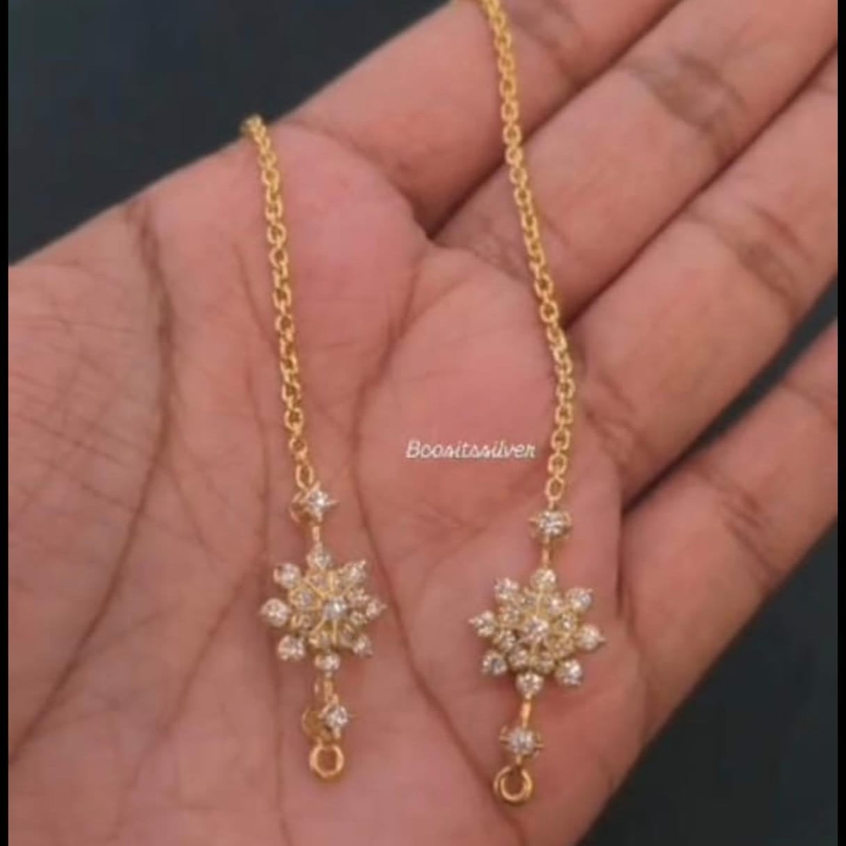 Theia Diamond Look Ear Chain - 1003