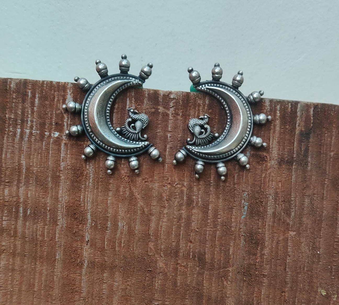 Silver 92.5 Oxidized Earring-0251