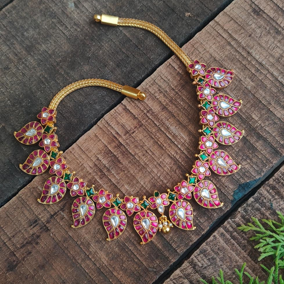 Pure Silver 92.5 Kundan Necklace -2067