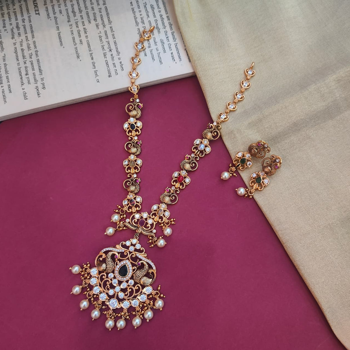 Silver 925  Necklace With Earring-2010
