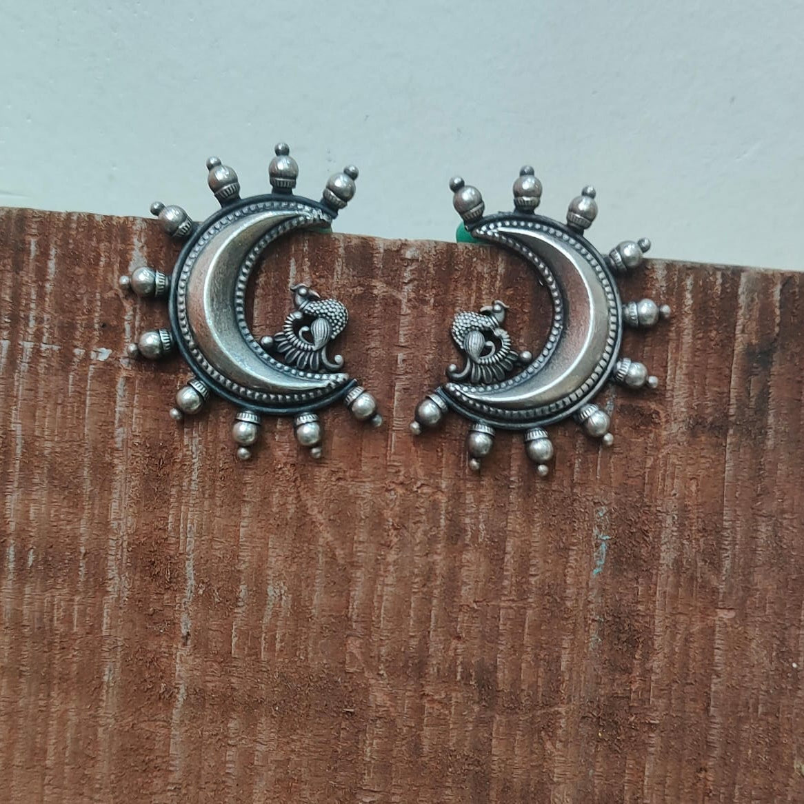 Silver 92.5 Oxidized Earring-0251
