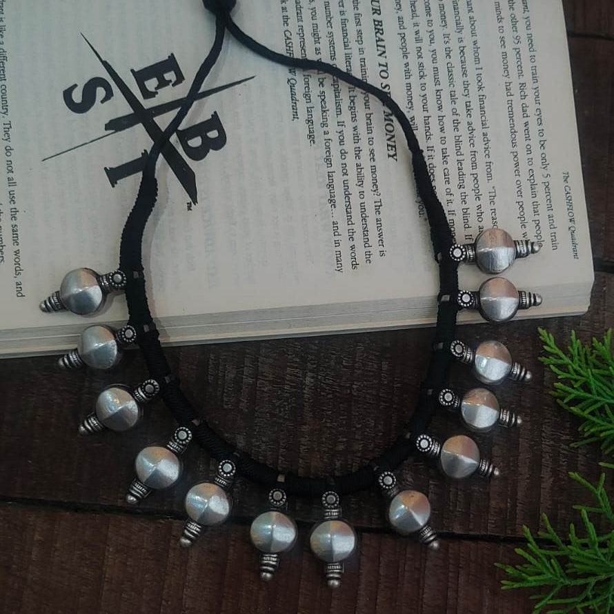 Silver 92.5 Oxidized Necklace -0281