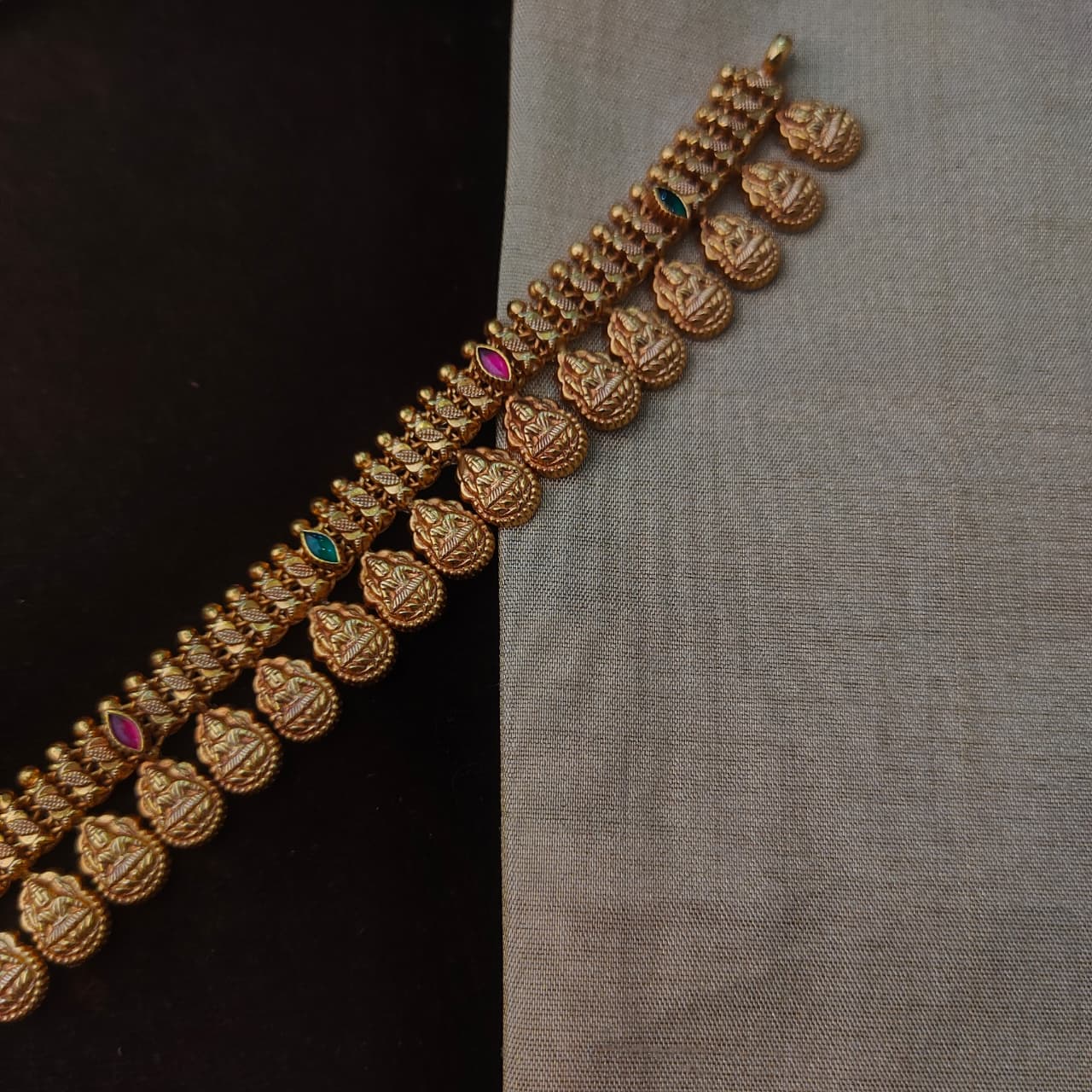 925 Silver Antique Nakshi Haram-2133